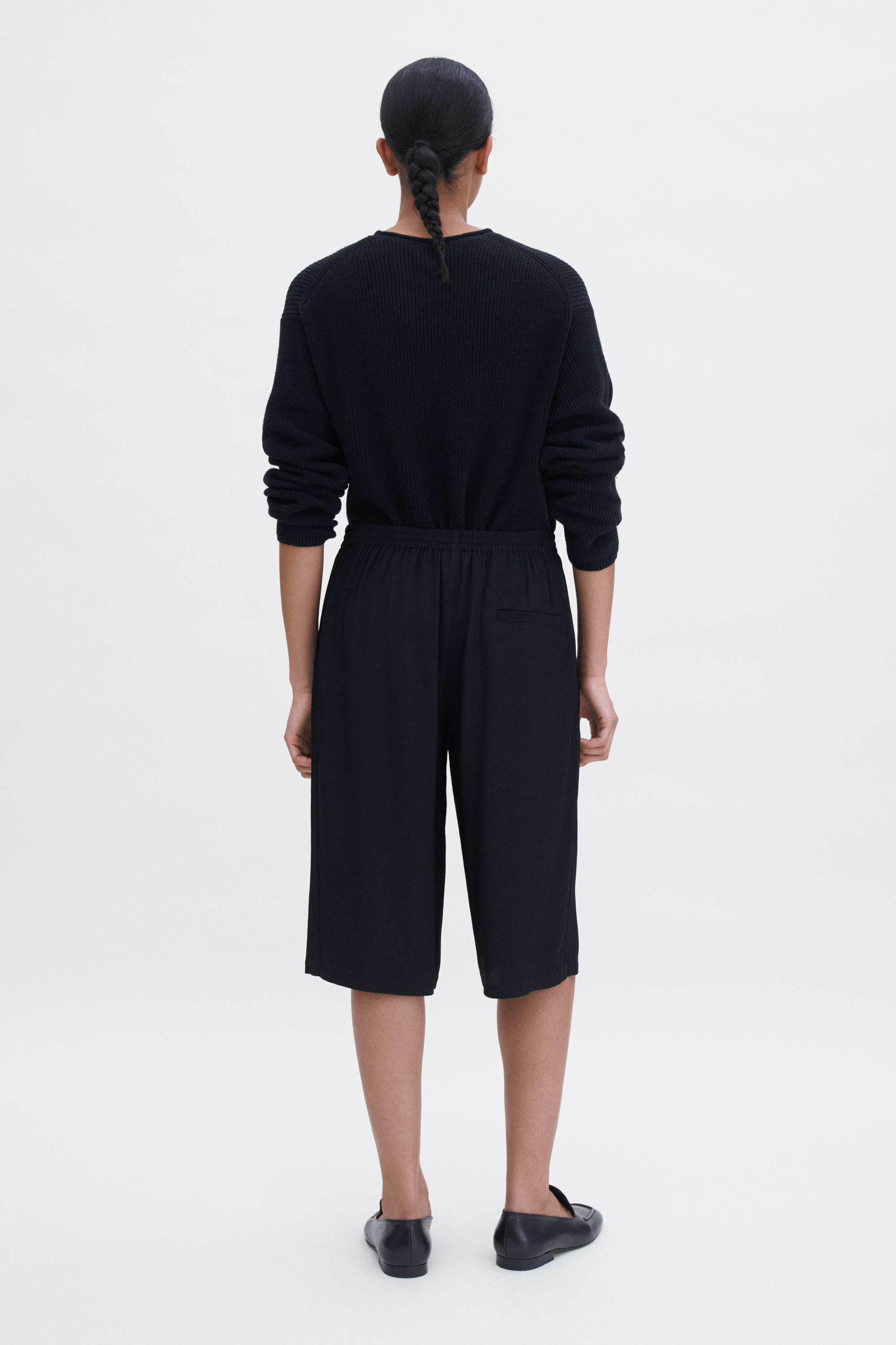 Filippa K Draped Twill Shorts In Black