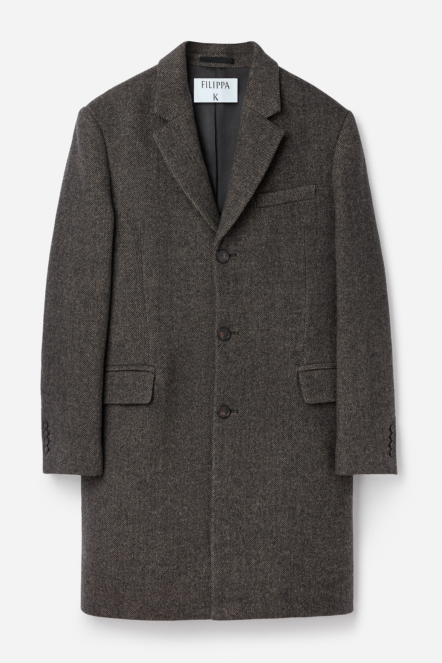 Filippa K William Twill Coat In Brown