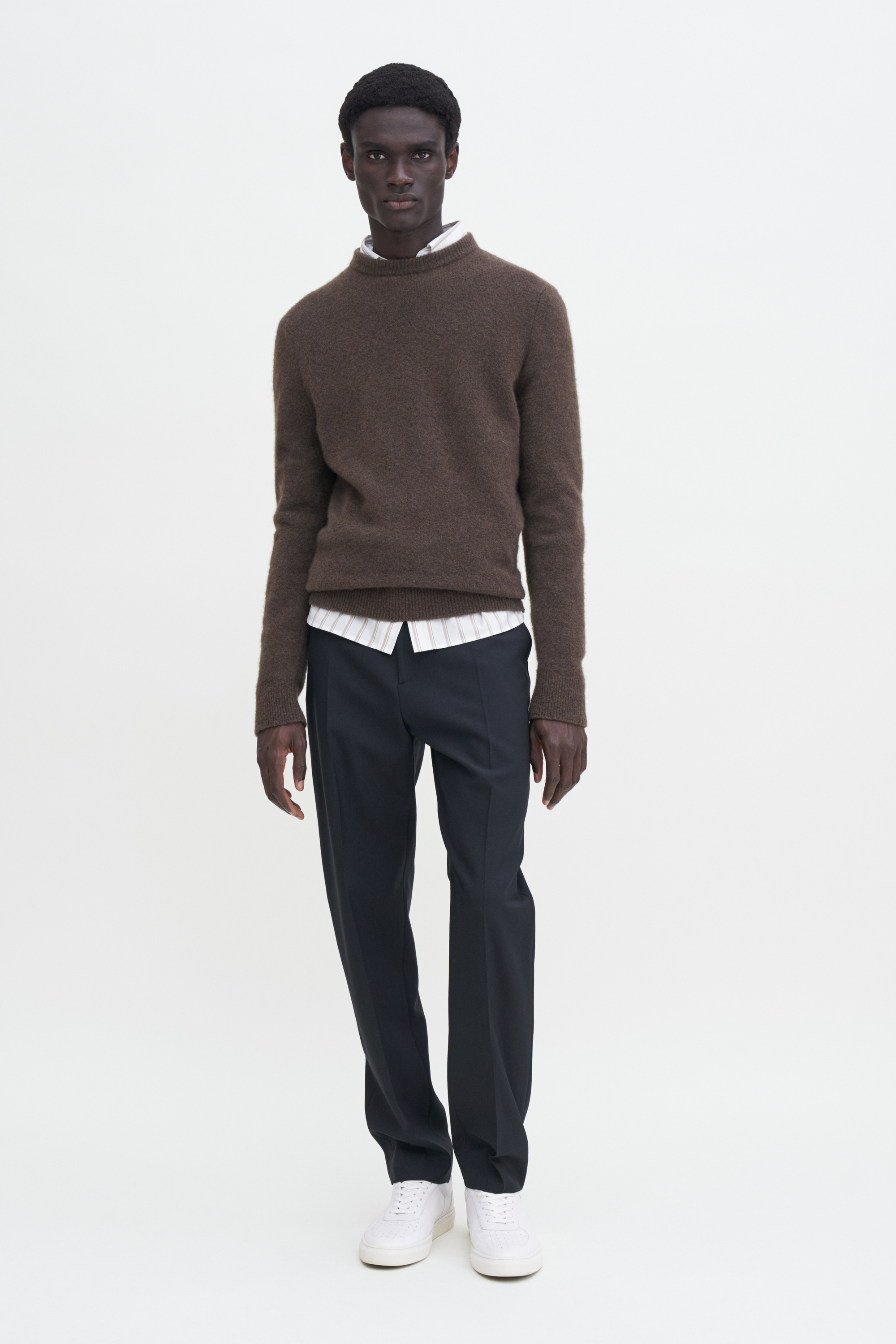 Filippa K Tapered Tailored Trousers In Black