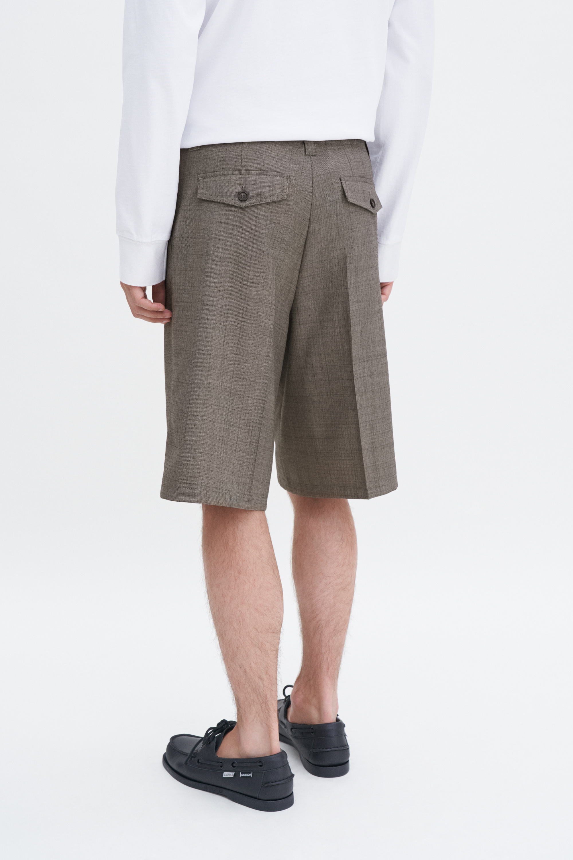 Filippa K Wool Blend Tailored Short In Beige