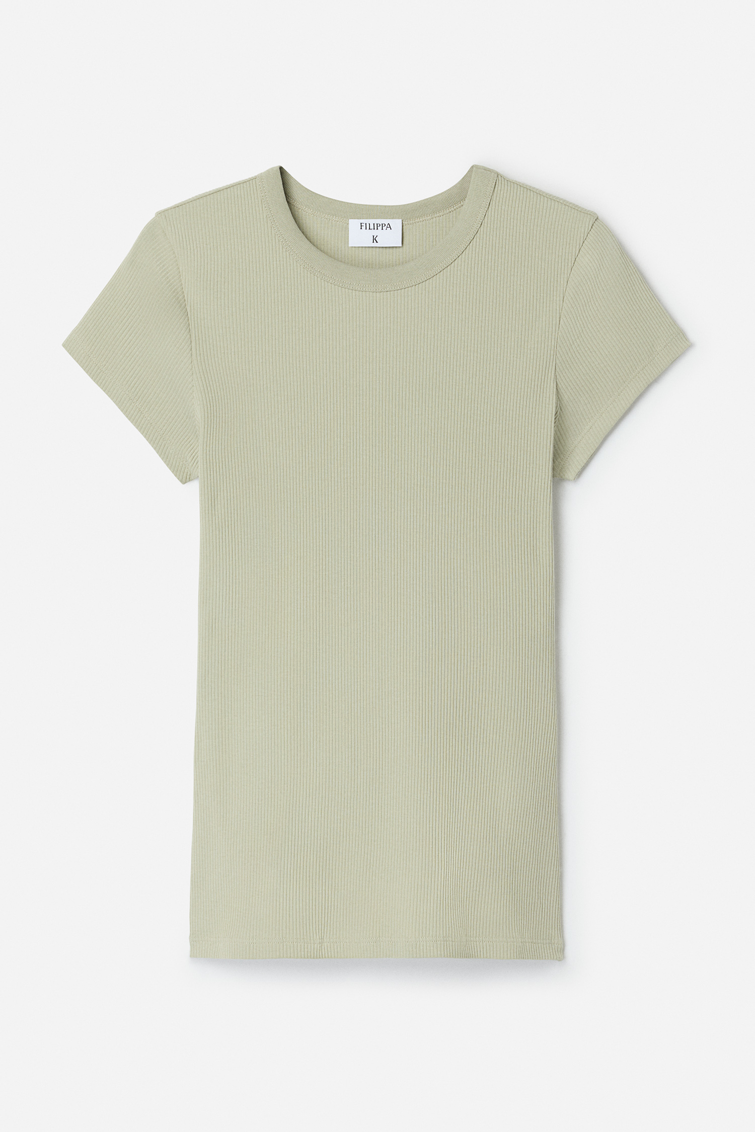 Filippa K Fine Rib Tee In Green