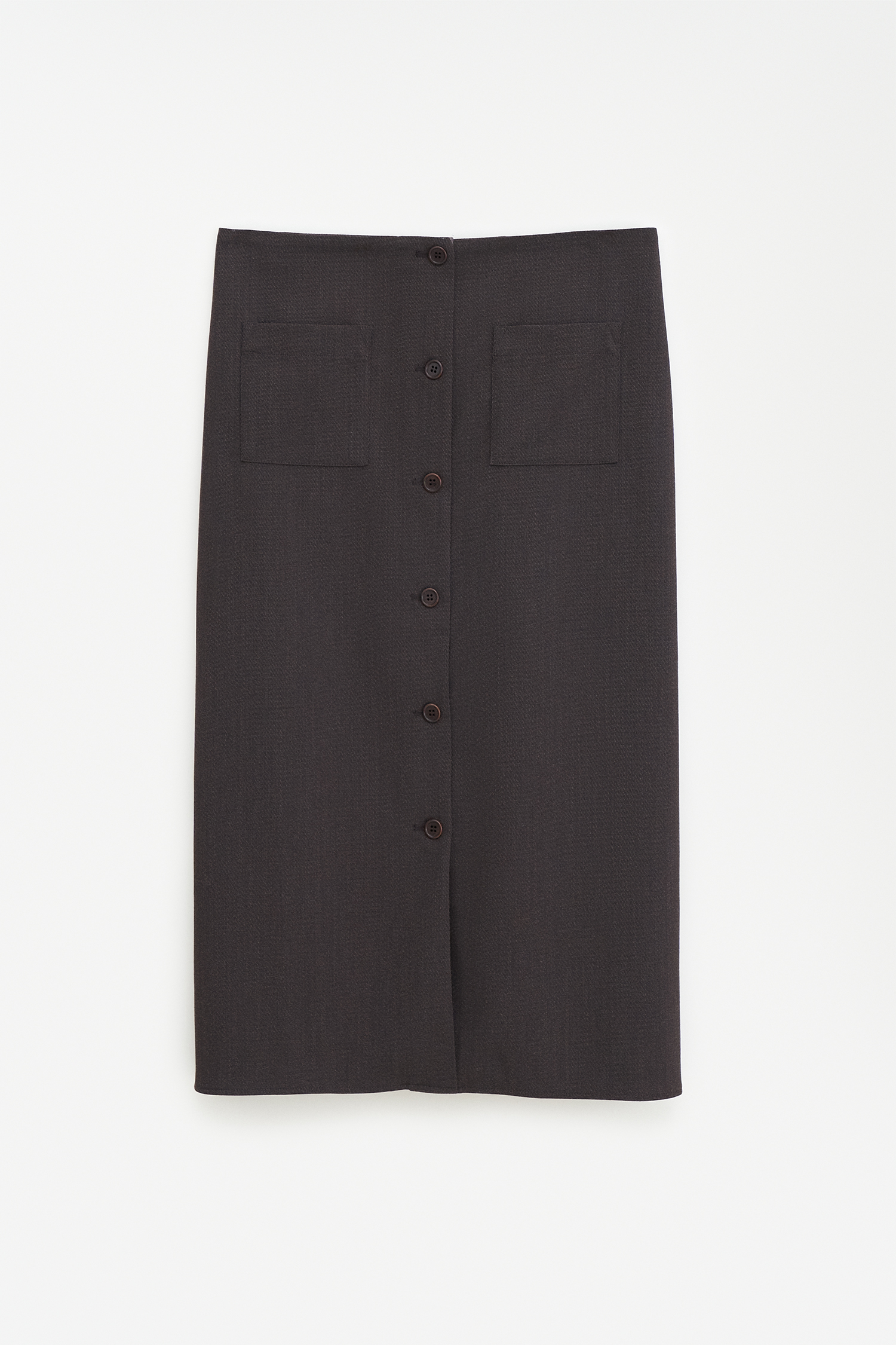 Shop Filippa K Buttoned Pencil Skirt In Brown