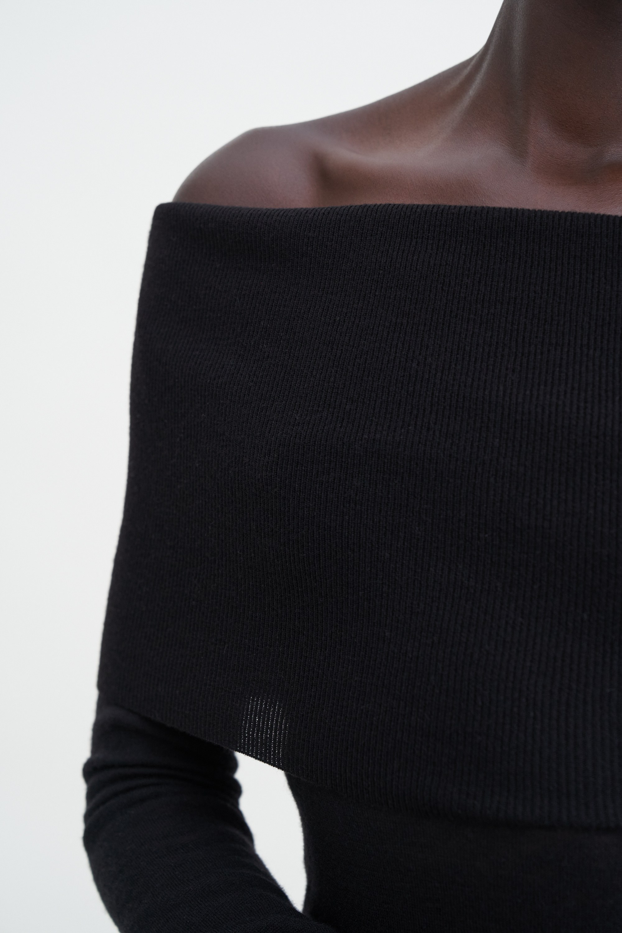 Filippa K Light Off Shoulder Top In Black
