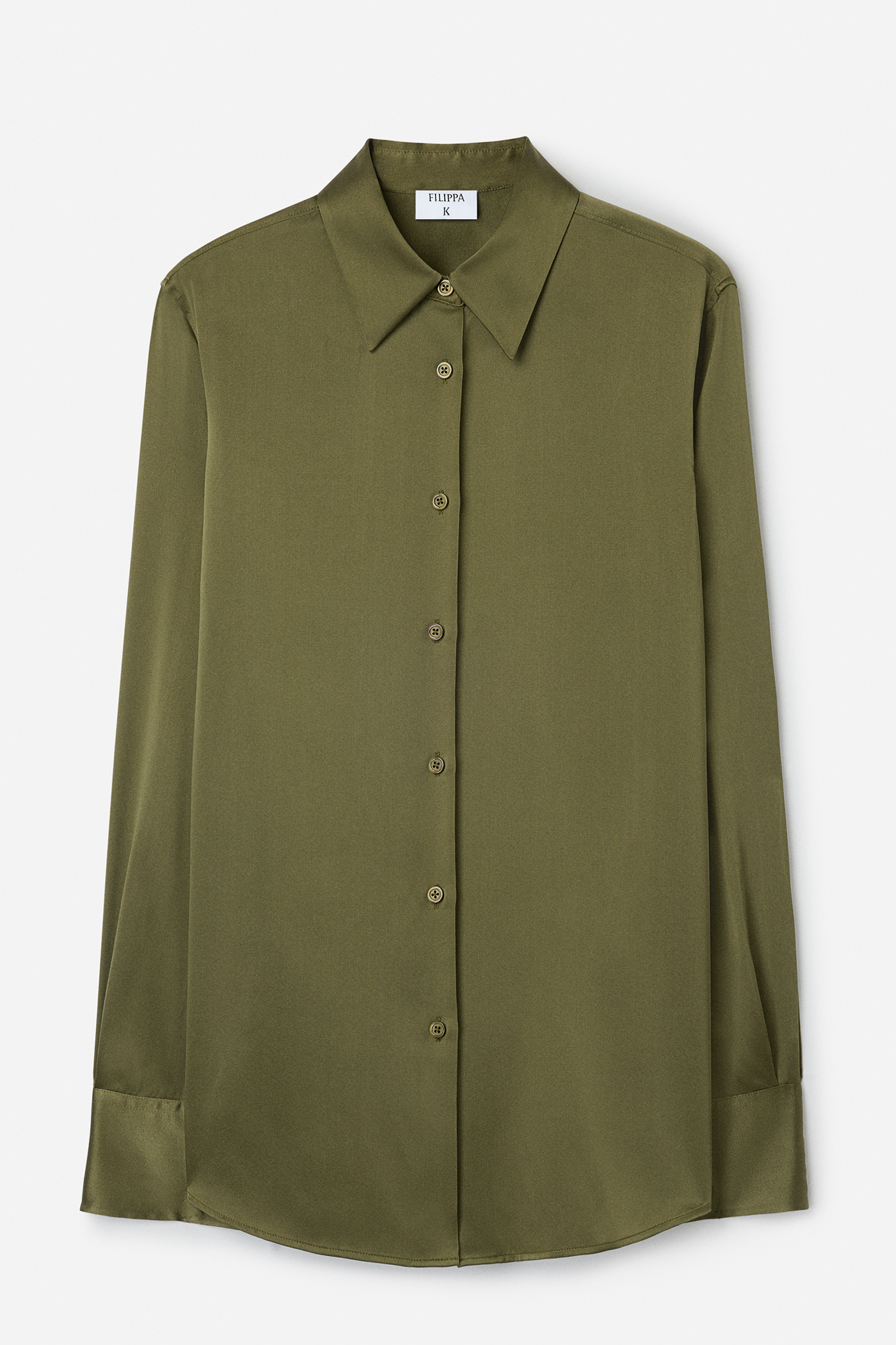 Filippa K Silk Shirt In Green