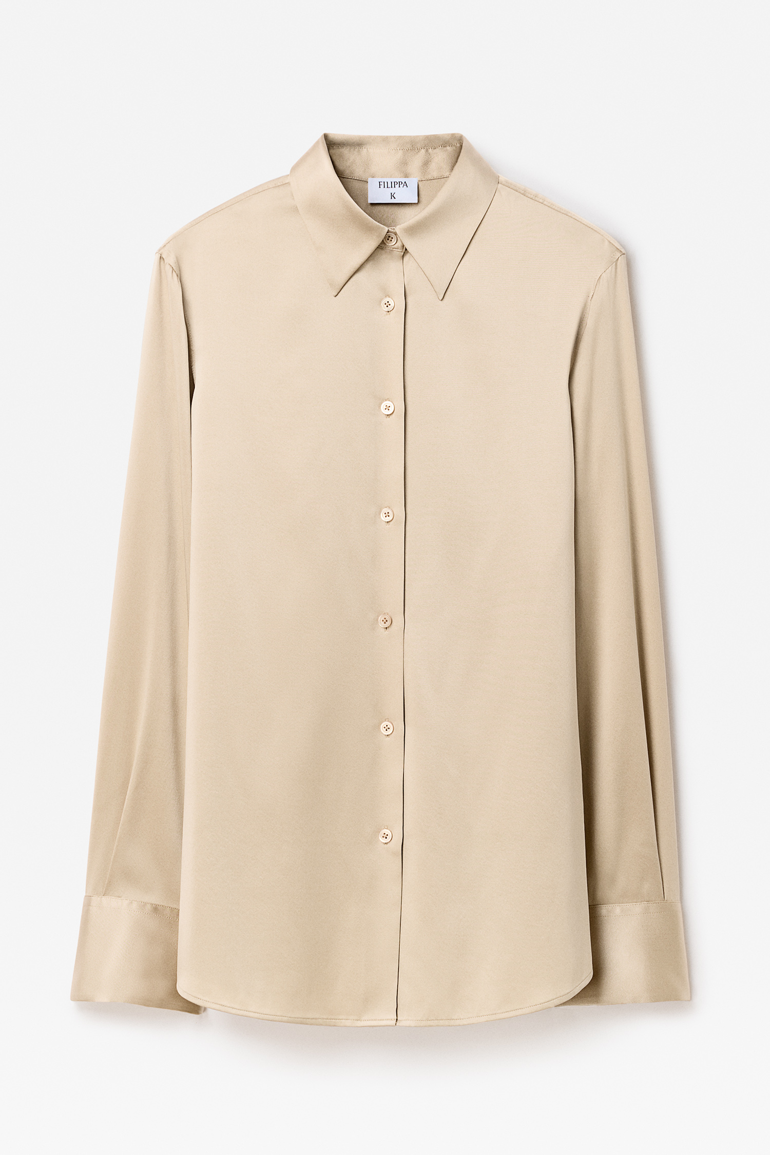 Filippa K Silk Shirt In Neutral