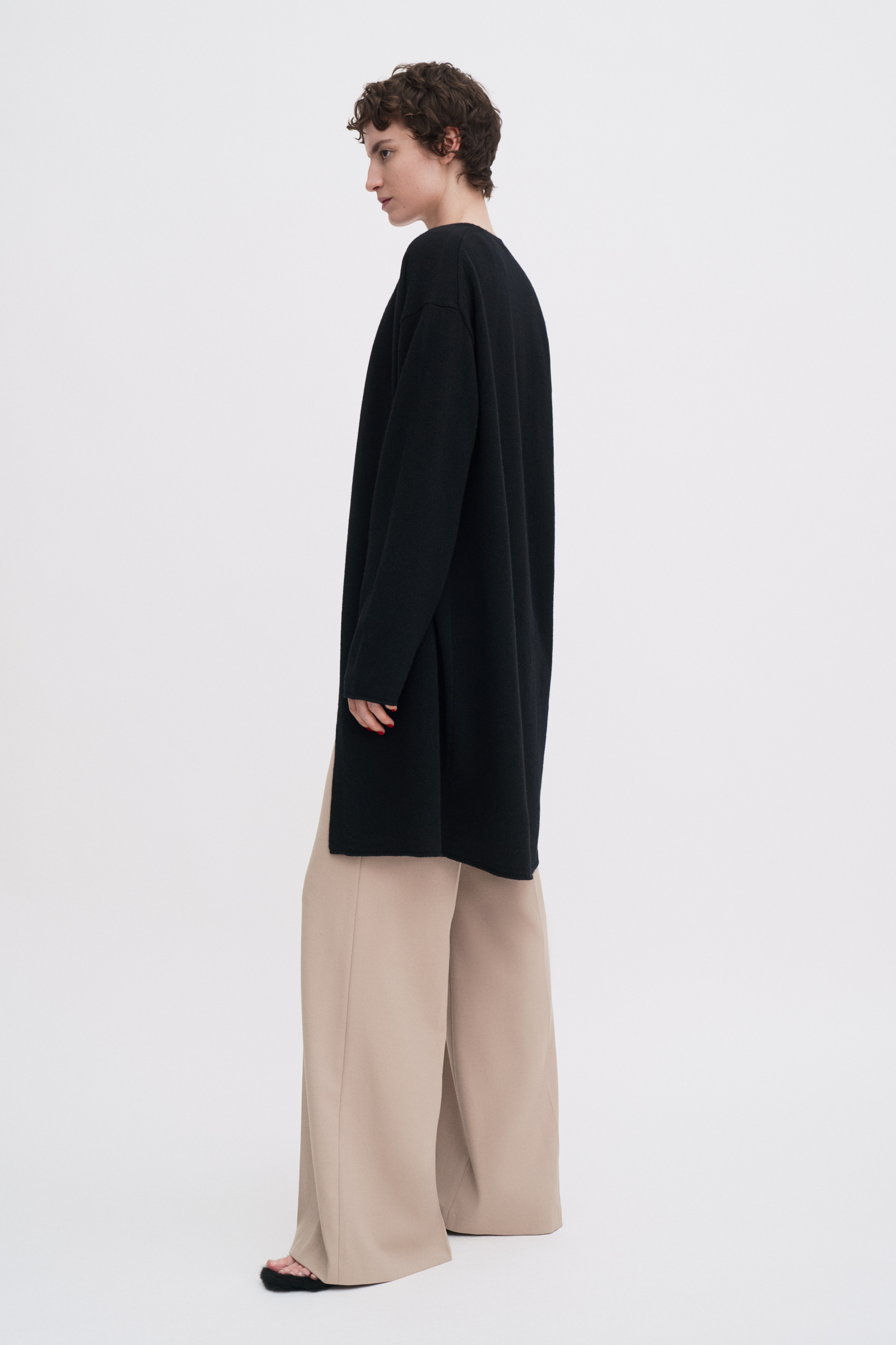 Filippa K Wool Cashmere Long Cardigan In Black