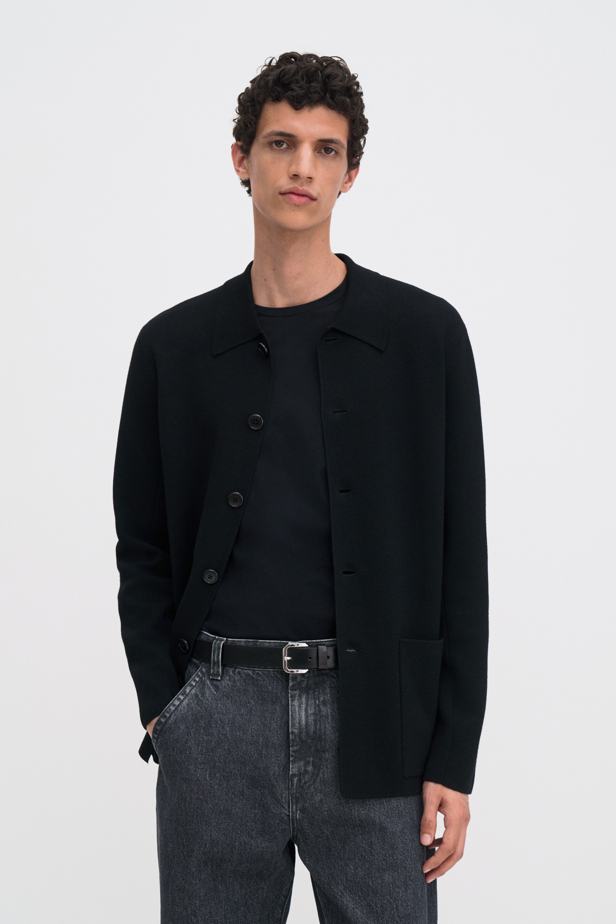 Filippa K Wool Milano Knit Blazer In Black