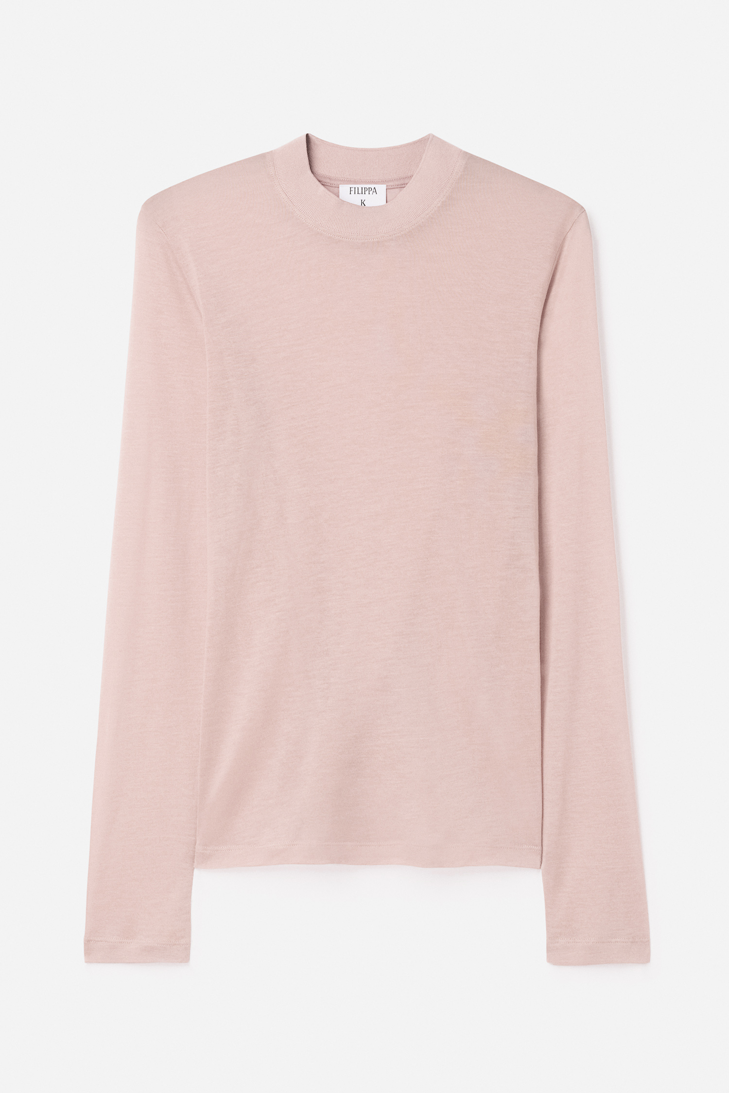 Filippa K Lyocell Cashmere Mock Neck Top In Pink