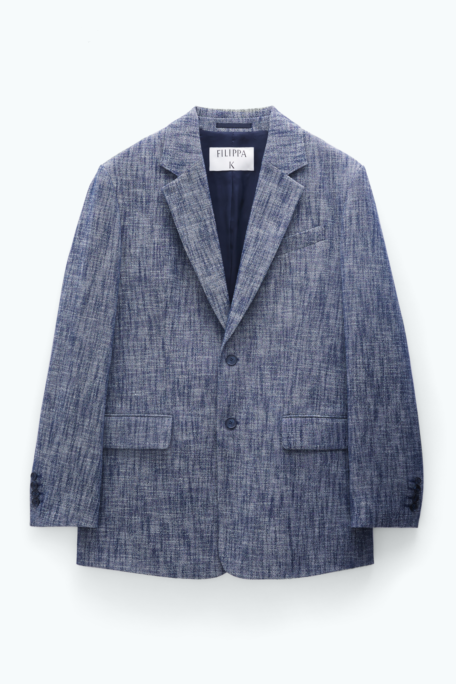 Shop Filippa K Davina Textured Blazer In Blue