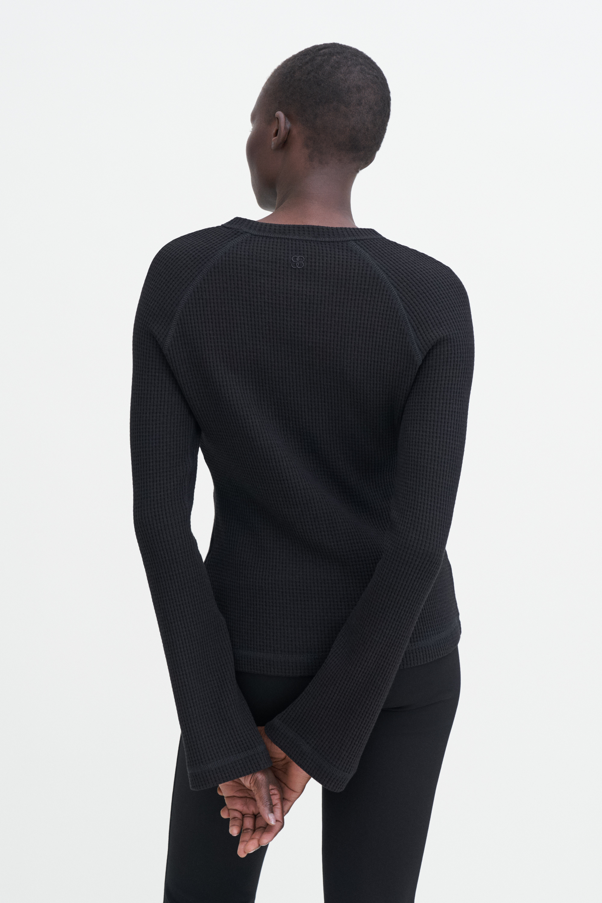 Filippa K Waffle Sweater In Black