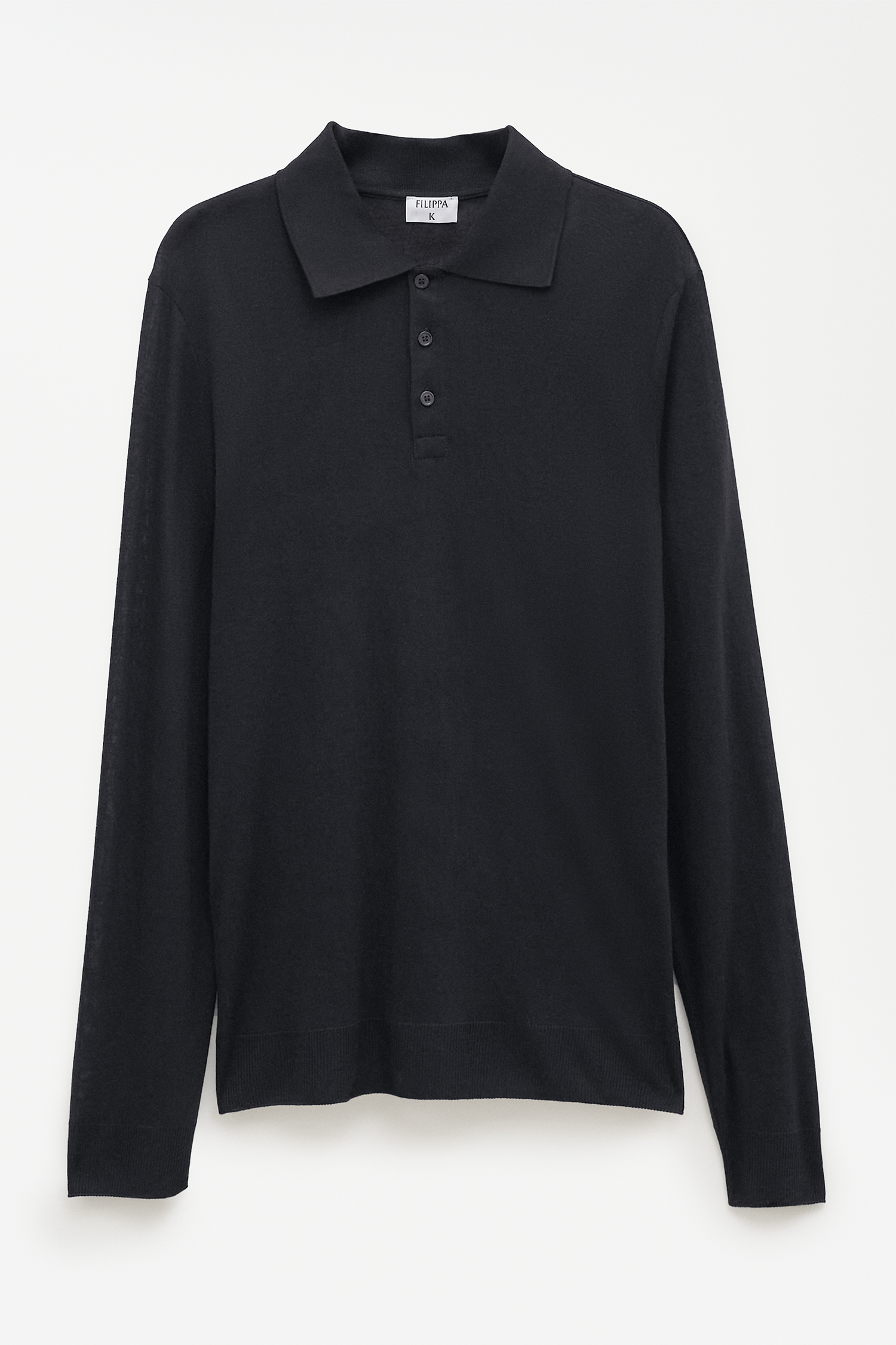Filippa K Jersey Polo Shirt In Black