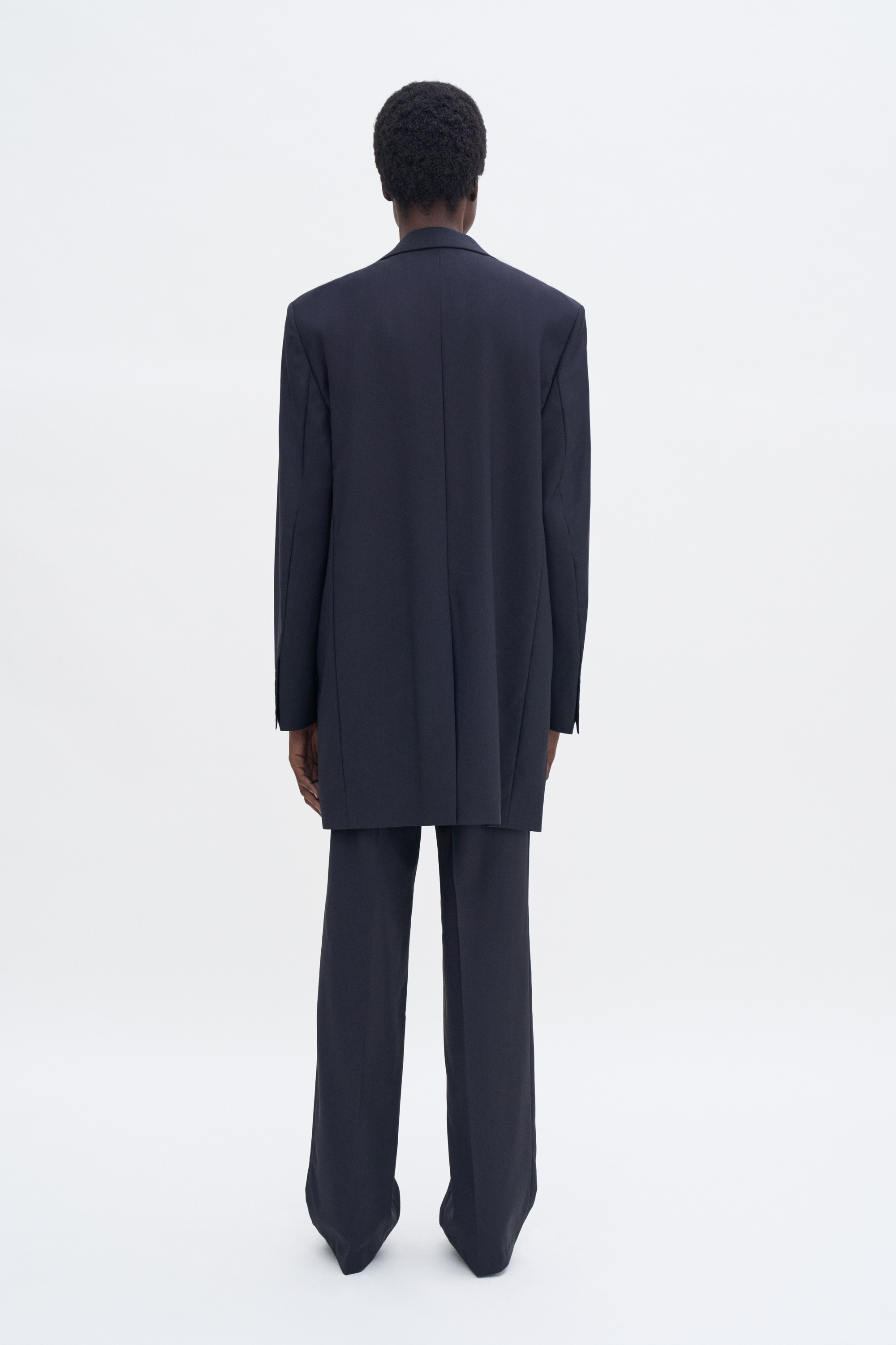 Filippa K Wool Tuxedo Blazer Coat In Black