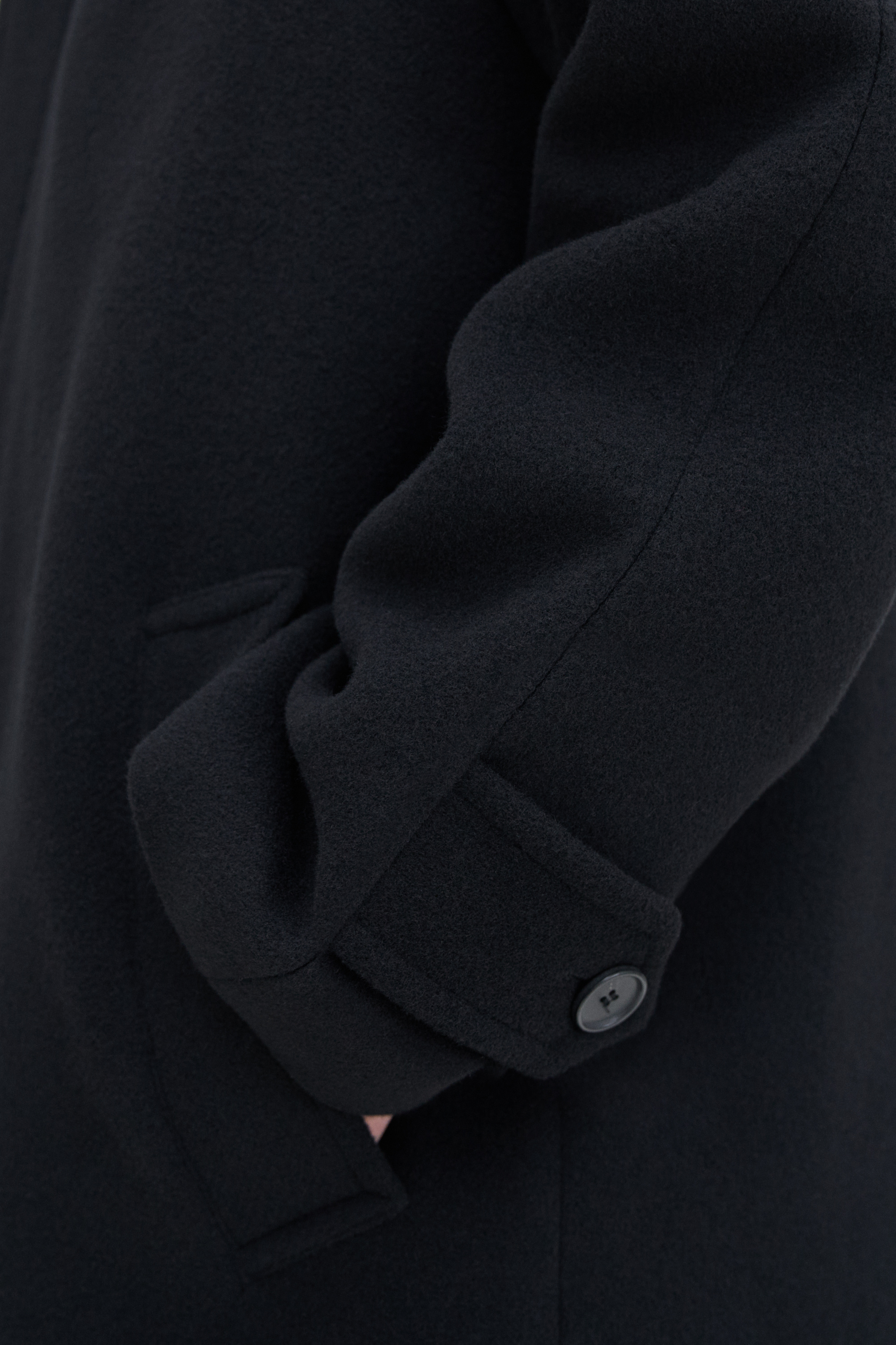 Shop Filippa K Wool Carcoat In Black