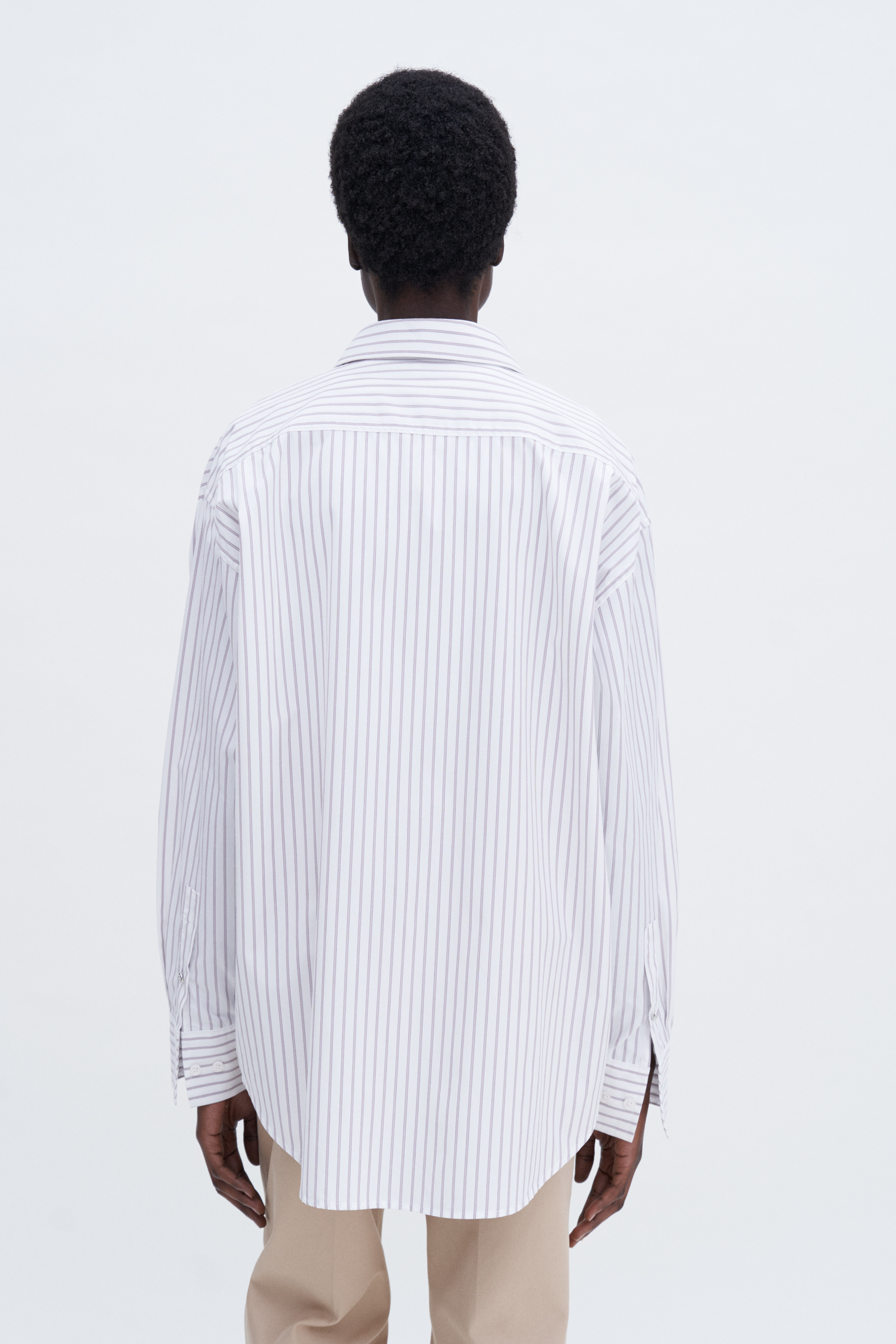 Filippa K Classic Stripe Shirt In Purple