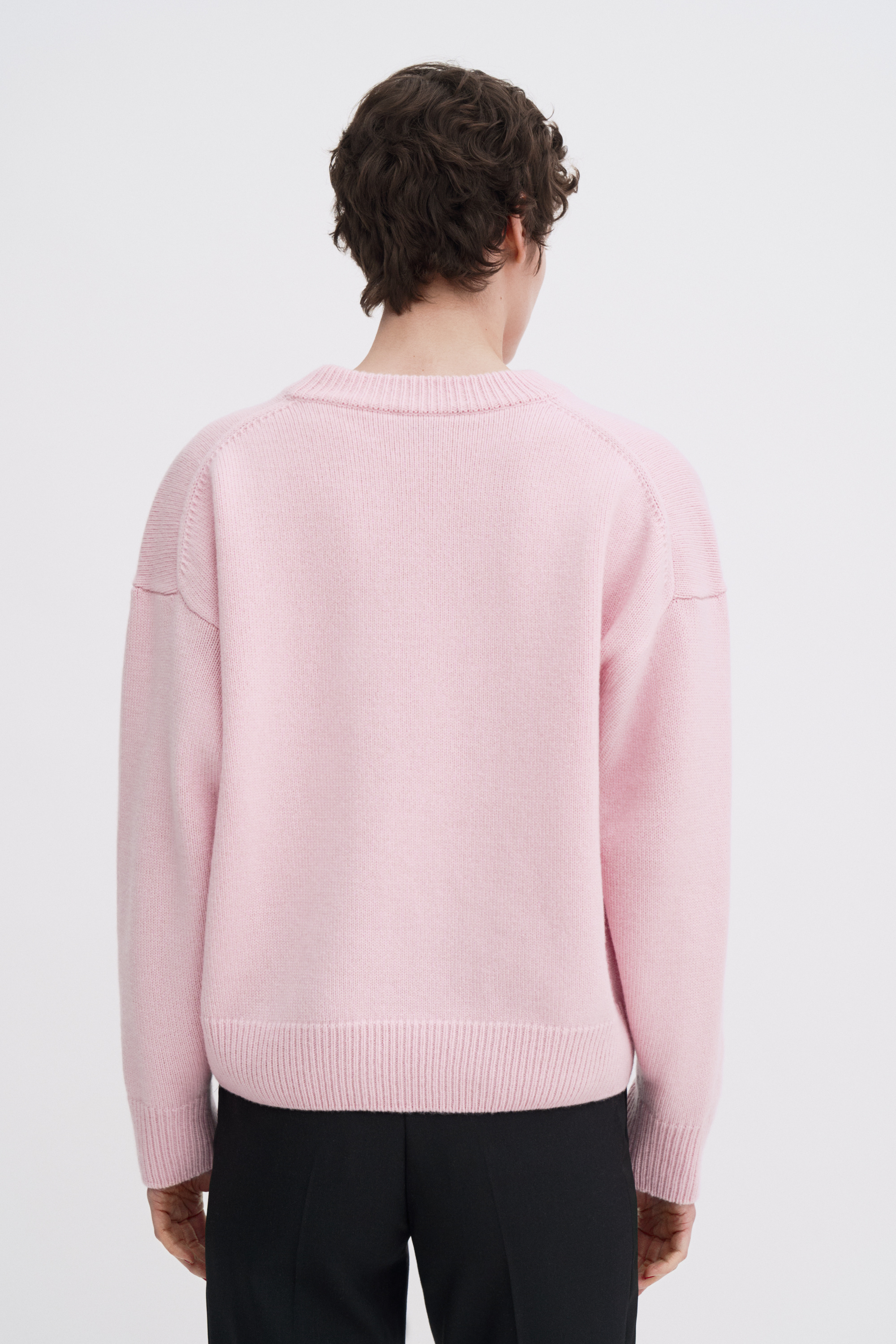 Filippa K Wool Cashmere Crewneck Sweater In Pink