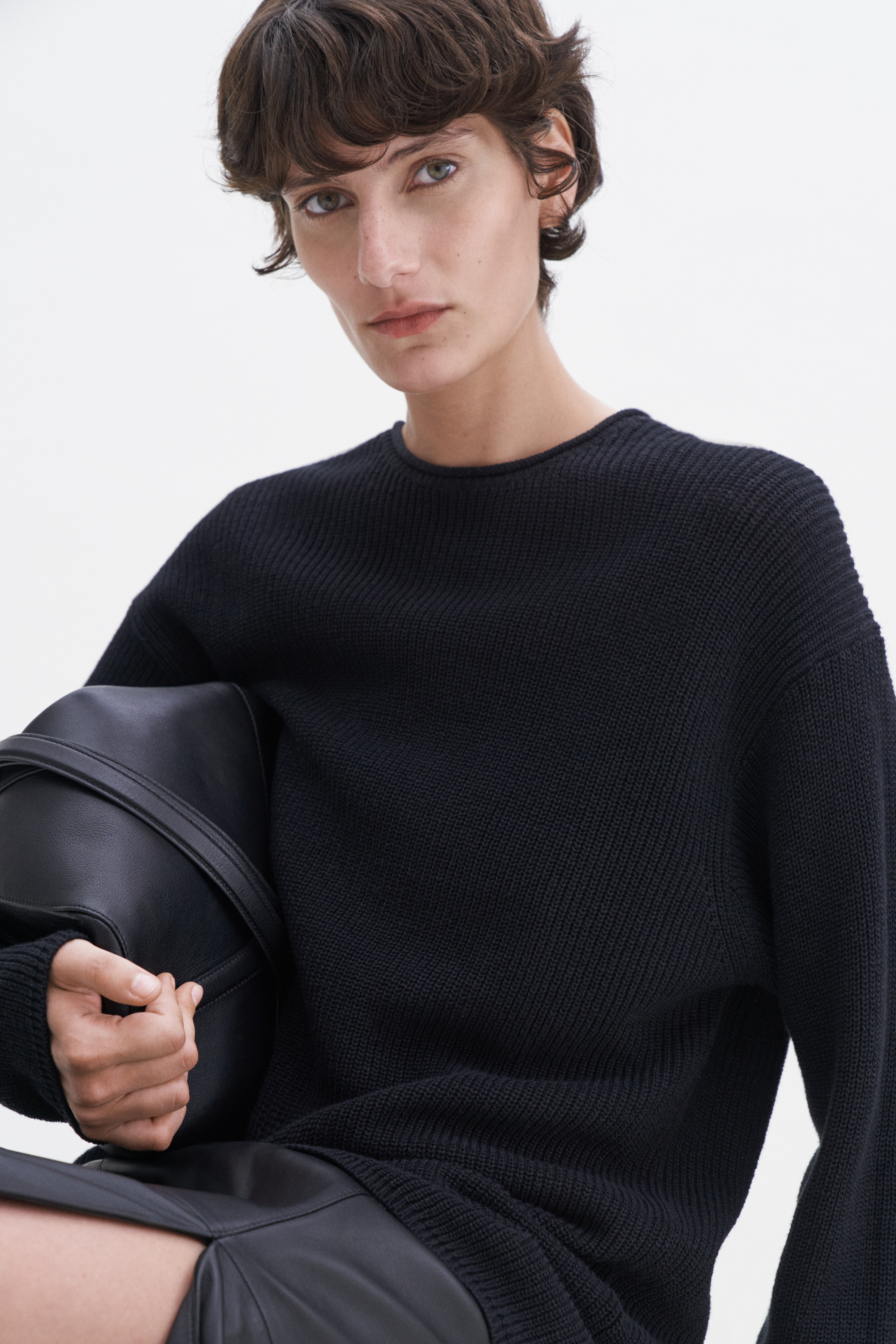 Filippa K Relaxed Linen Sweater In Black