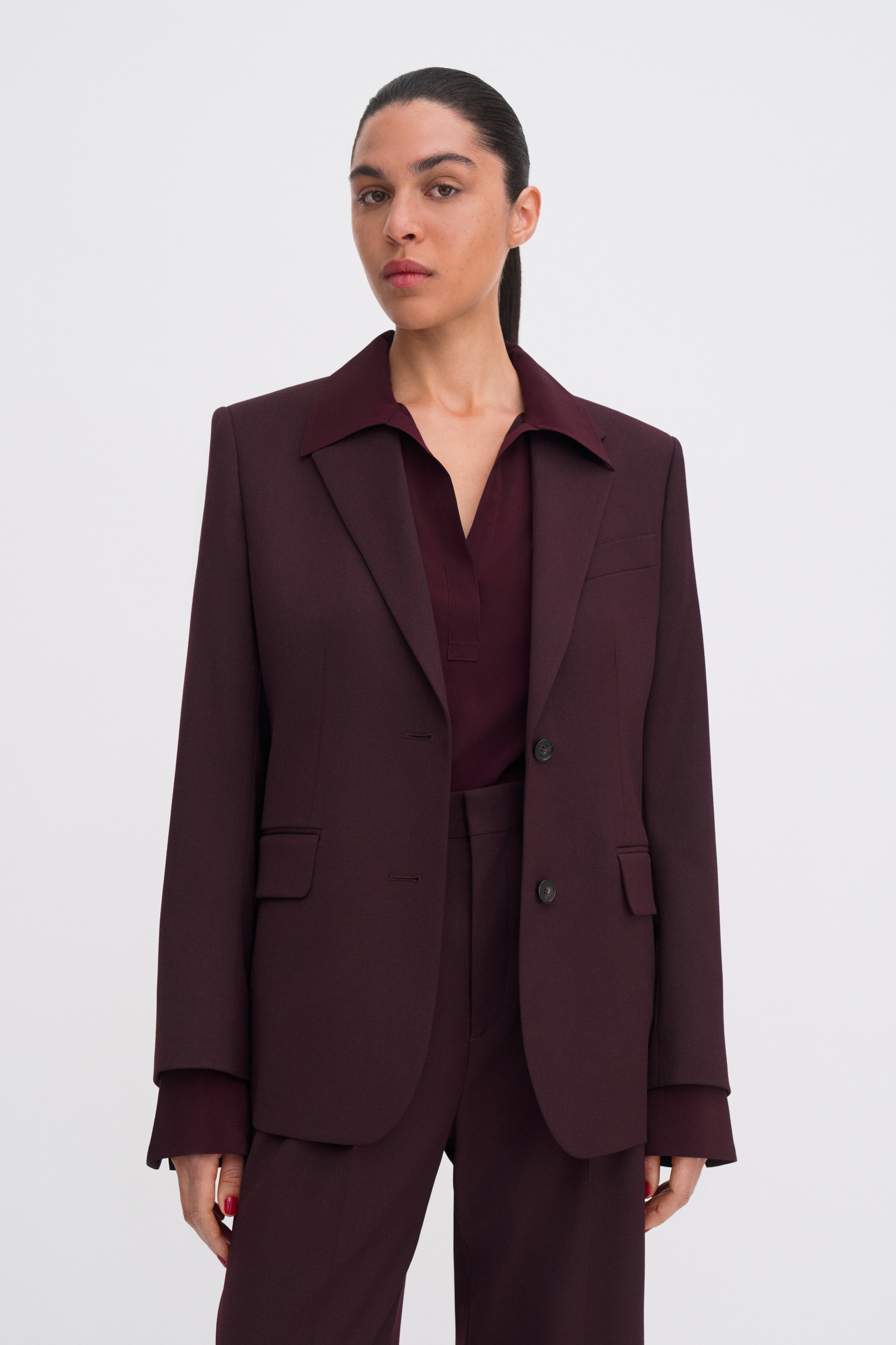 Filippa K Delilah Blazer In Burgundy