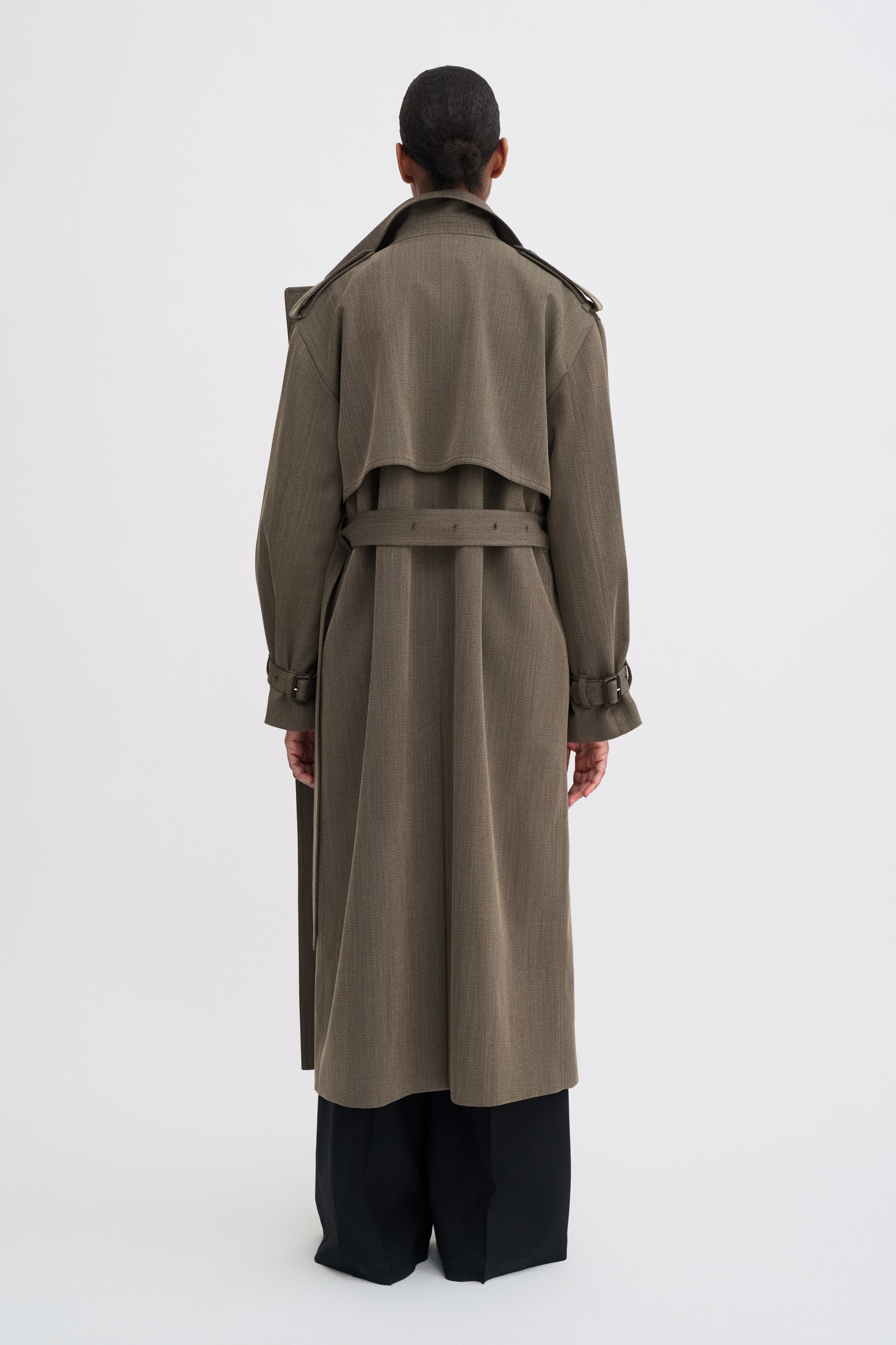 Filippa K Julia Oversized Trench Coat In Brown