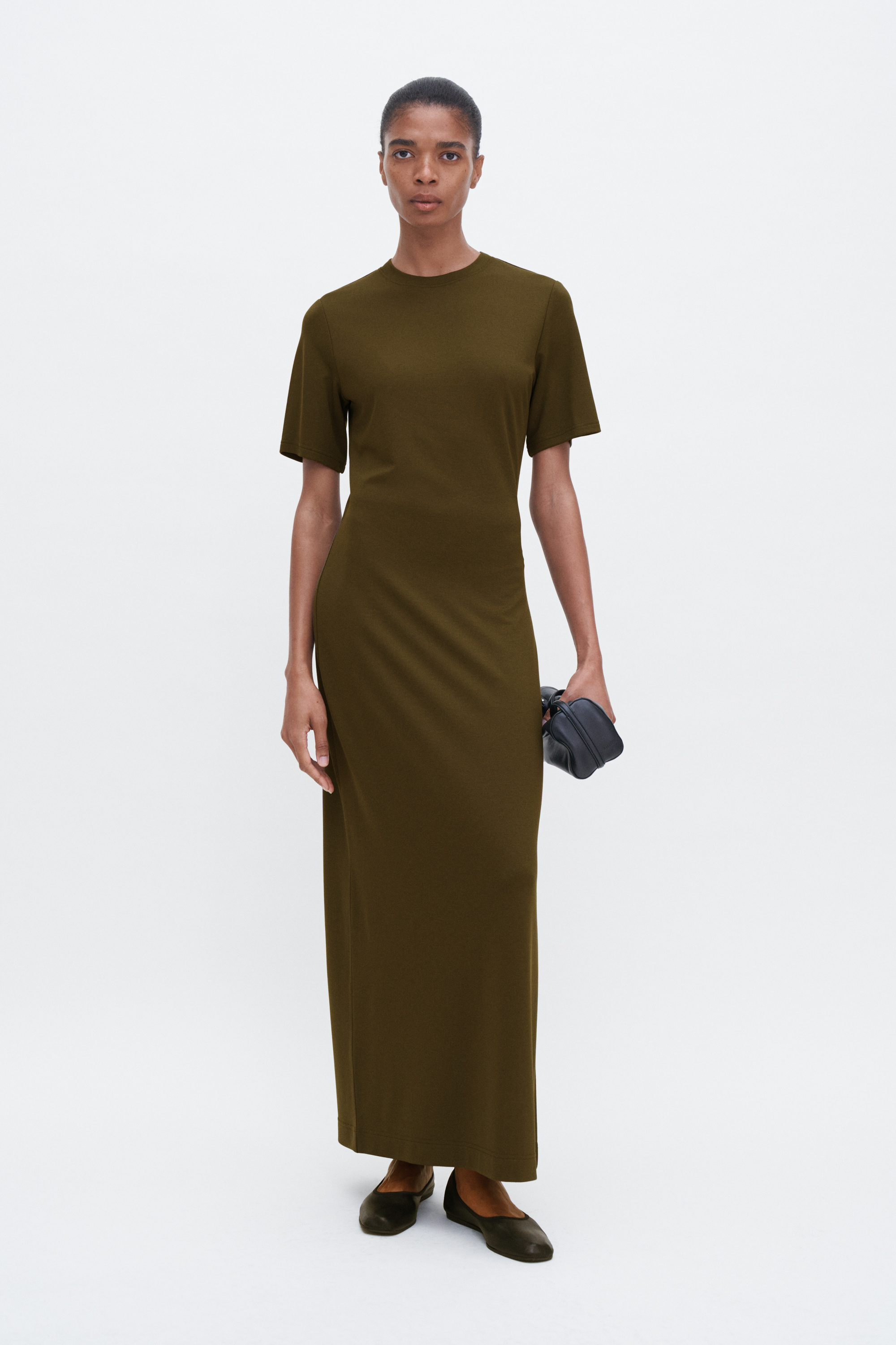 Filippa K Long T-shirt Dress In Green