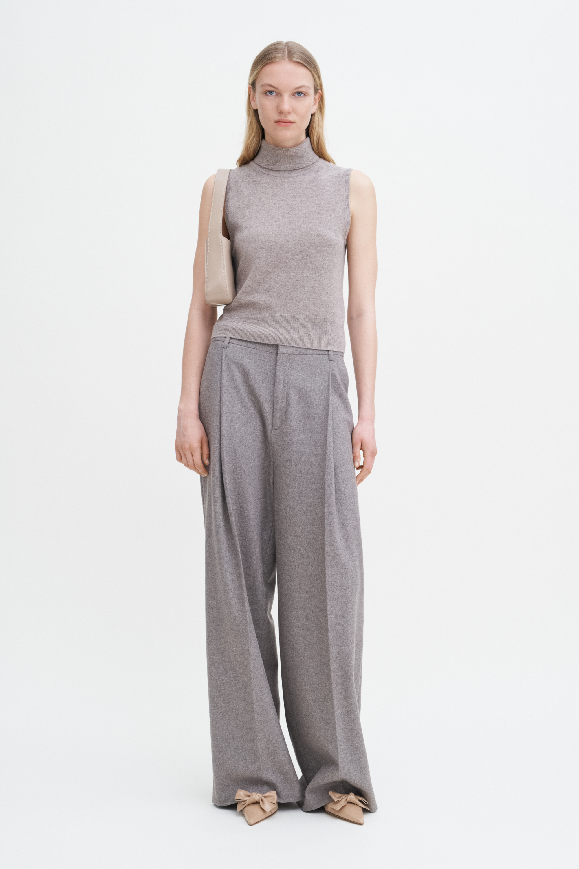 Filippa K Turtleneck Vest In Beige