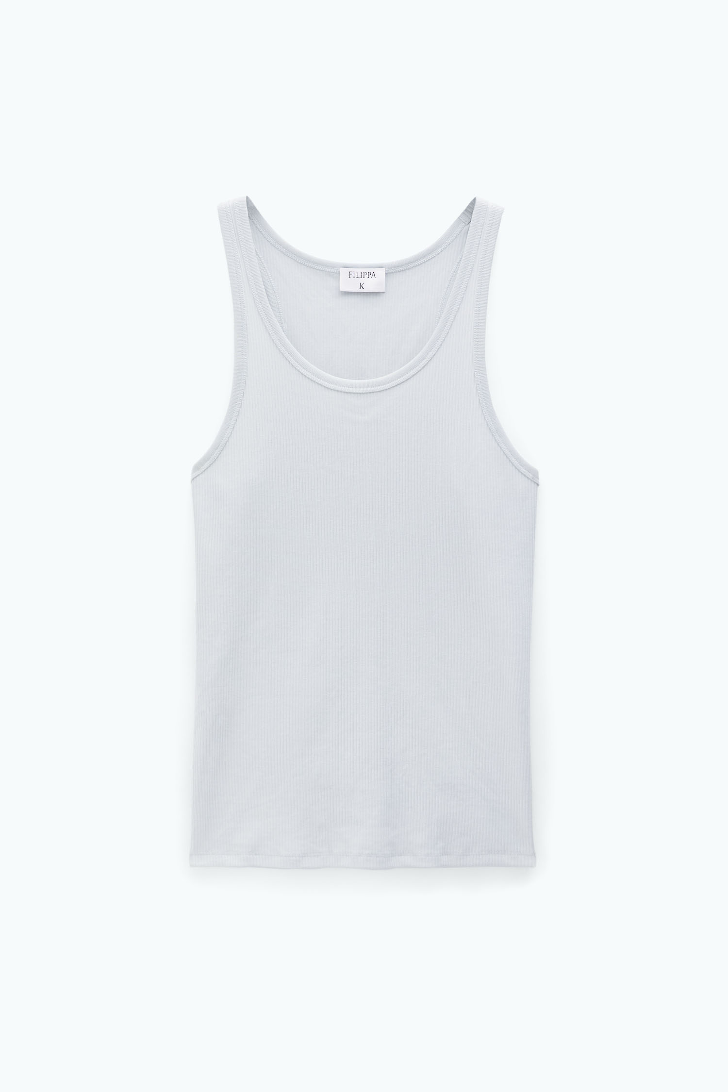 Shop Filippa K Rib Tank In Grey