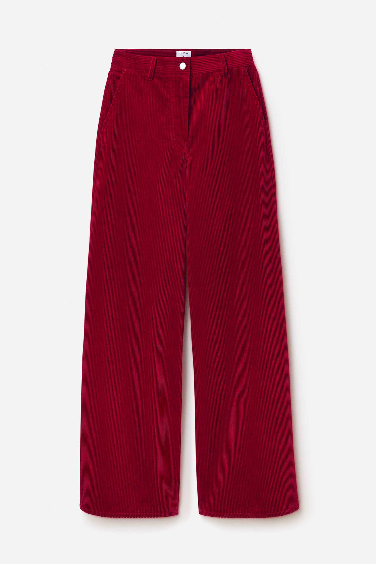 Filippa K Wide Leg Corduroy Trousers In Red