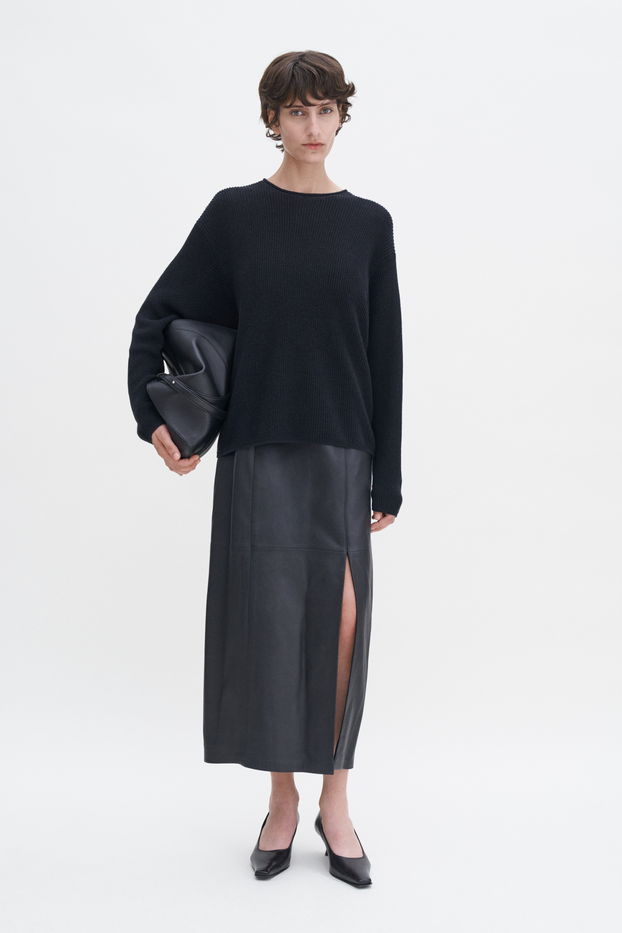 Filippa K Relaxed Linen Sweater In Black
