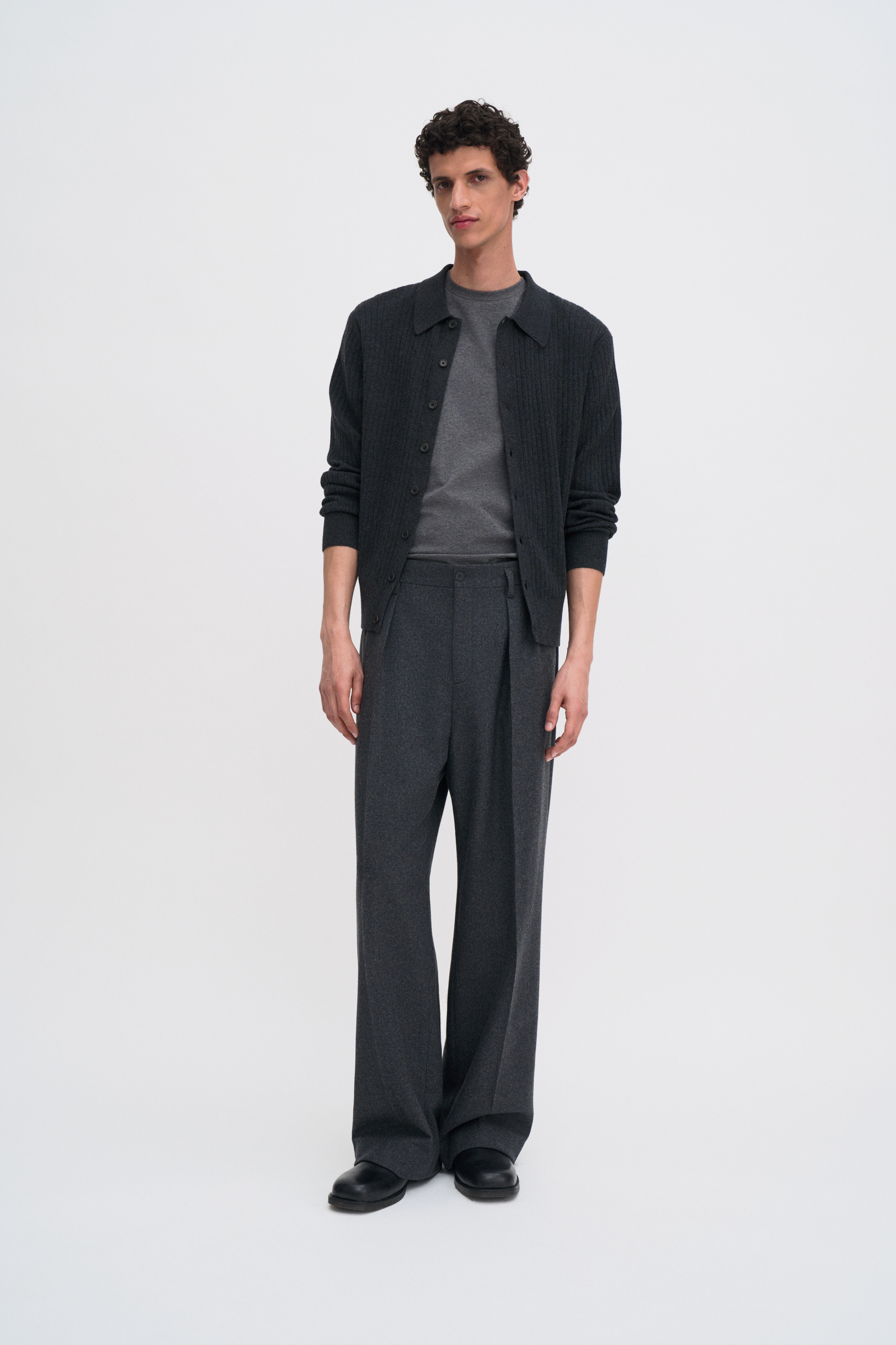 Filippa K Stretch Cotton Tee In Gray