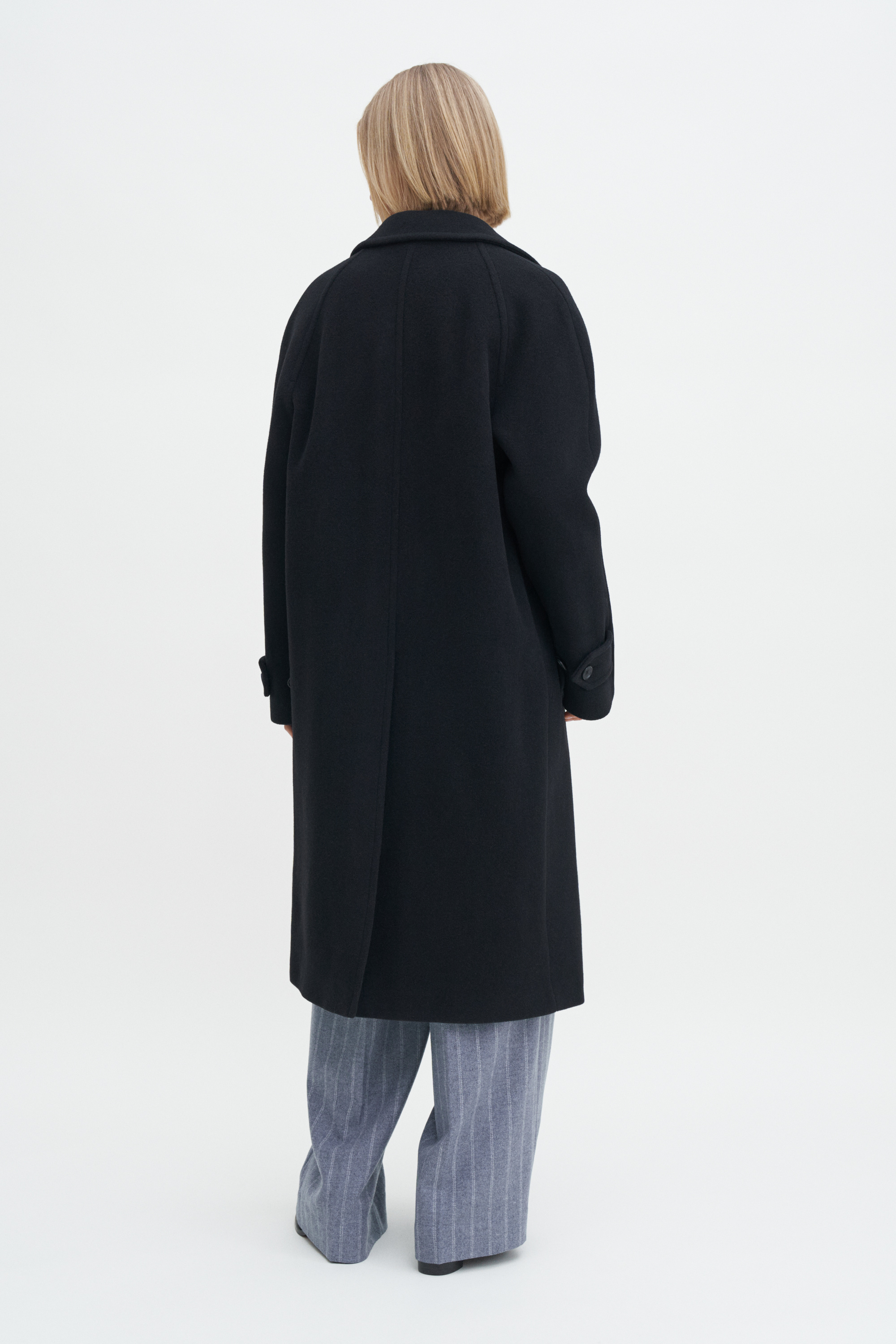 Shop Filippa K Wool Carcoat In Black