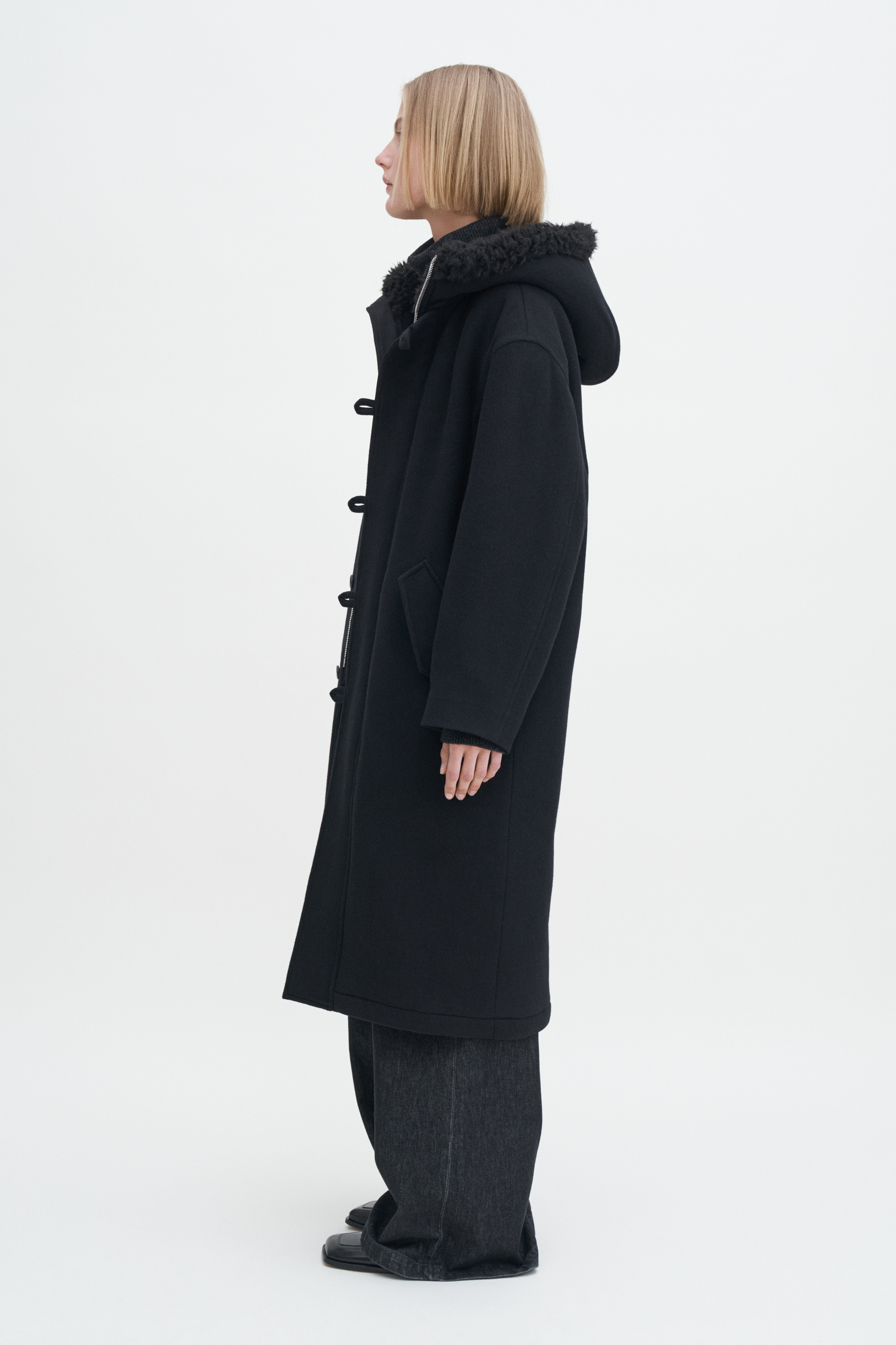 Filippa K Wool Parka In Black