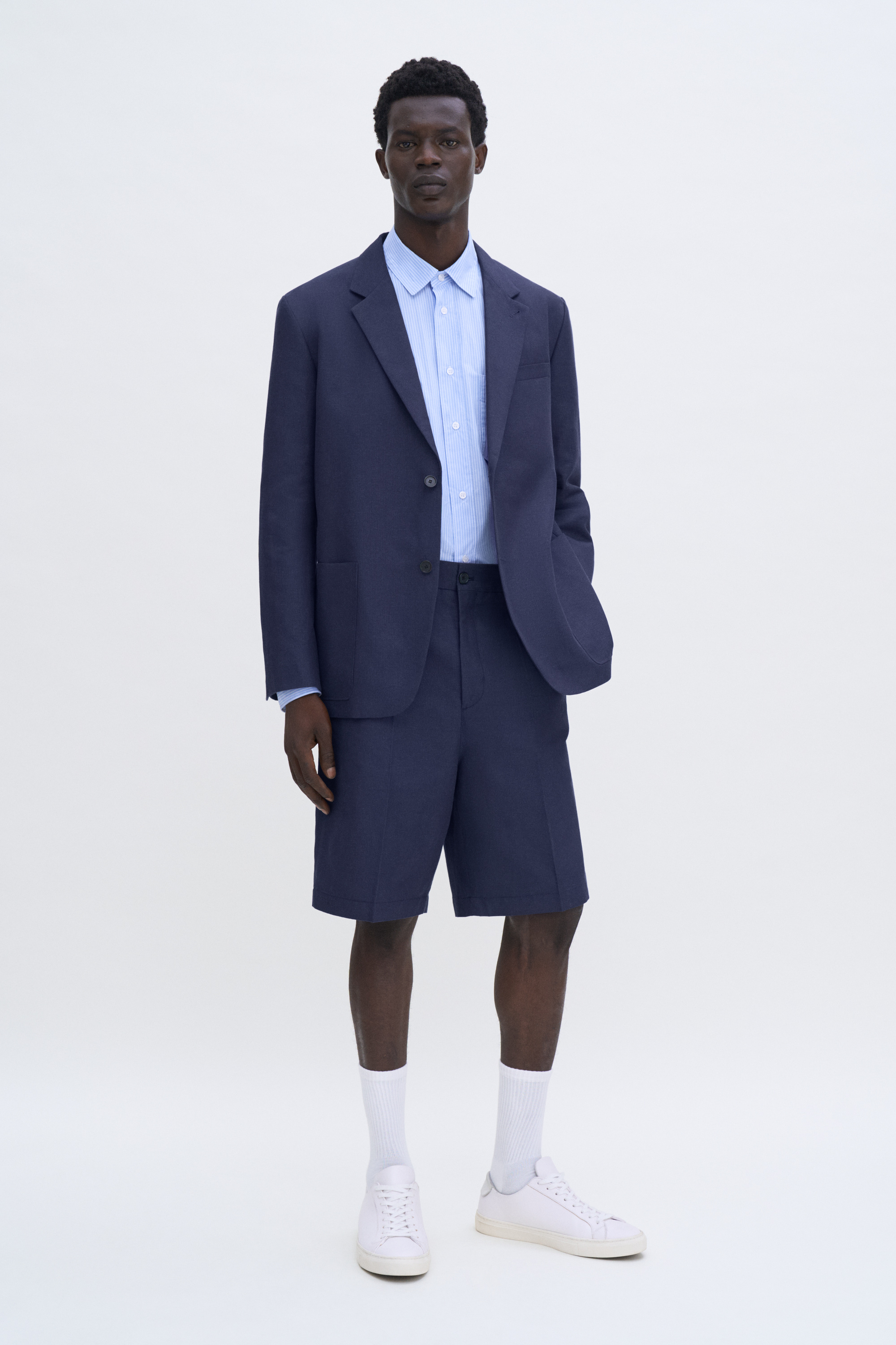 Filippa K Patch Pocket Blazer In Blue