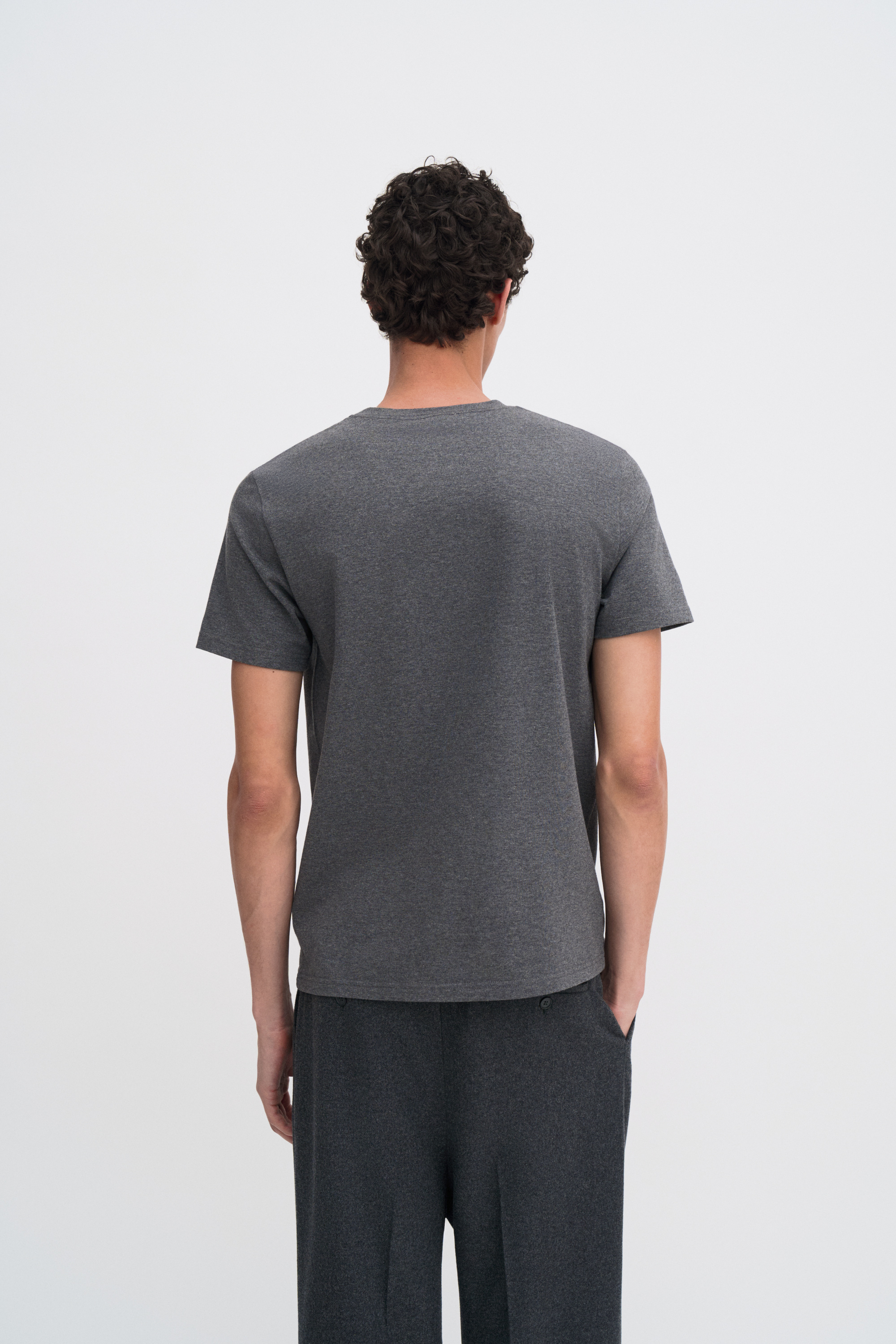 Filippa K Stretch Cotton Tee In Gray
