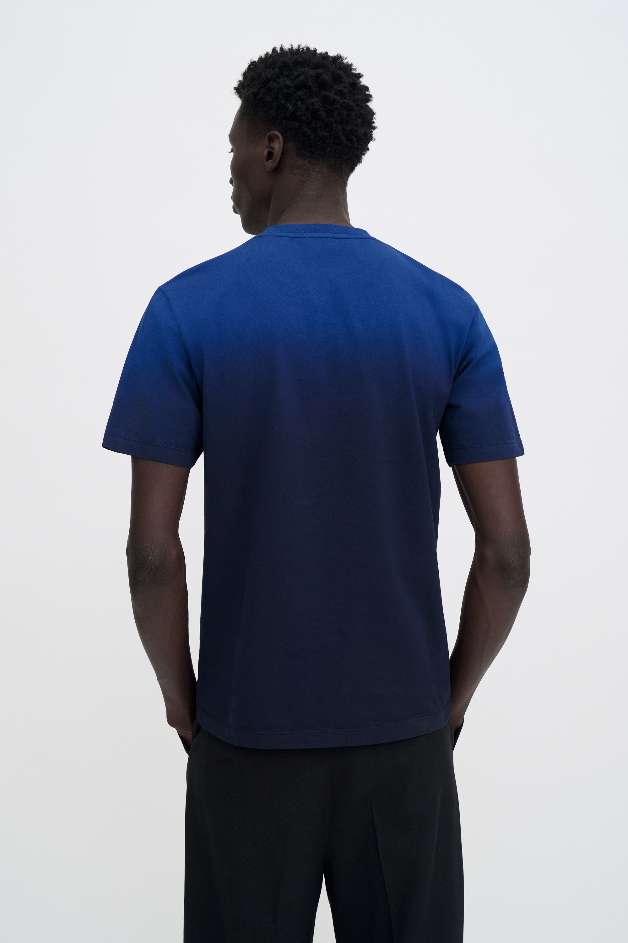 Filippa K Cotton Dip-dyed Tee In Blue
