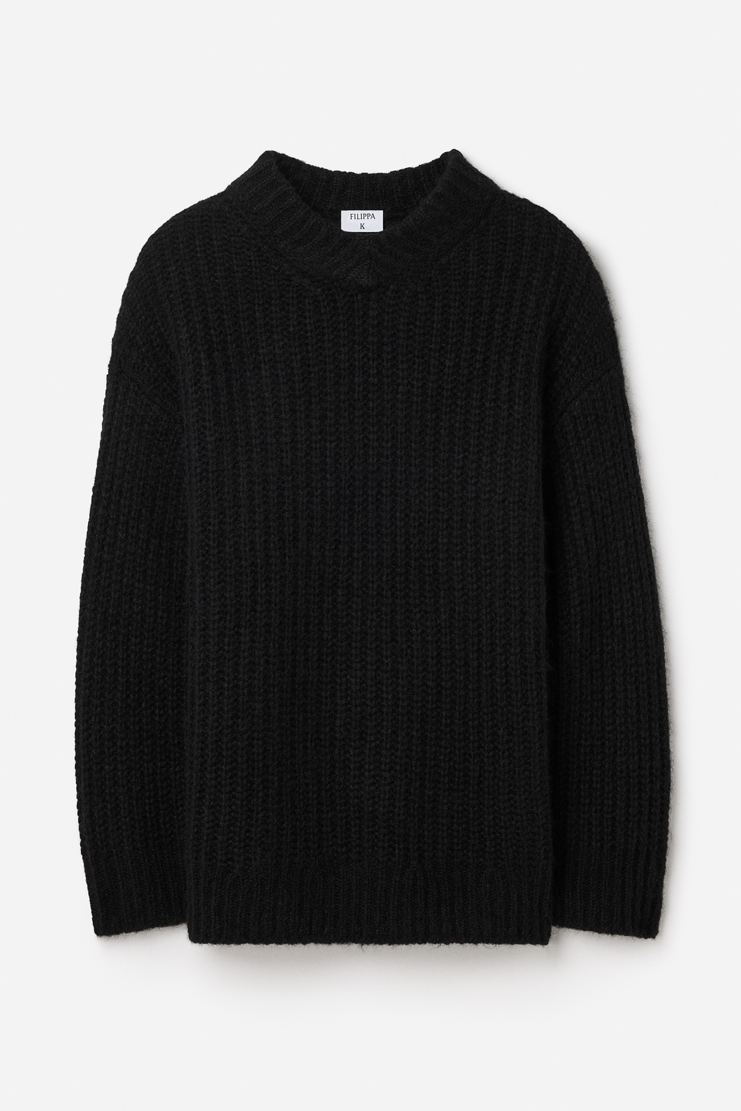 Filippa K Soft Alpaca V-neck Sweater In Black