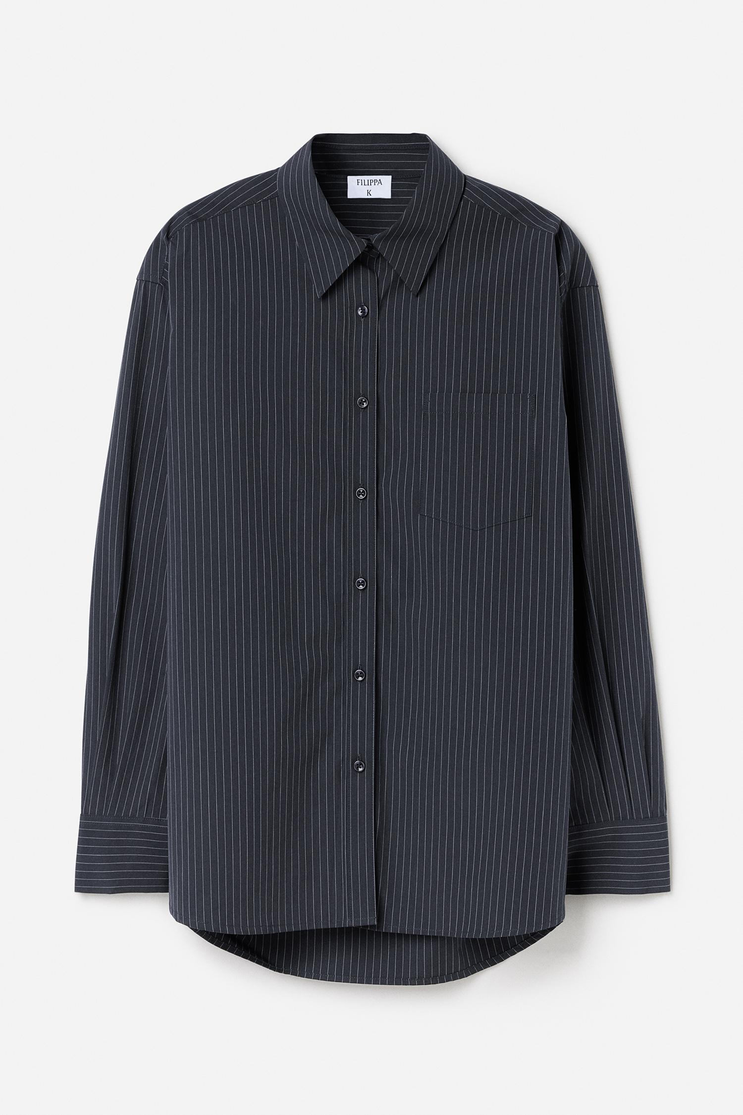 Filippa K Sammy Pinstripe Shirt In Gray