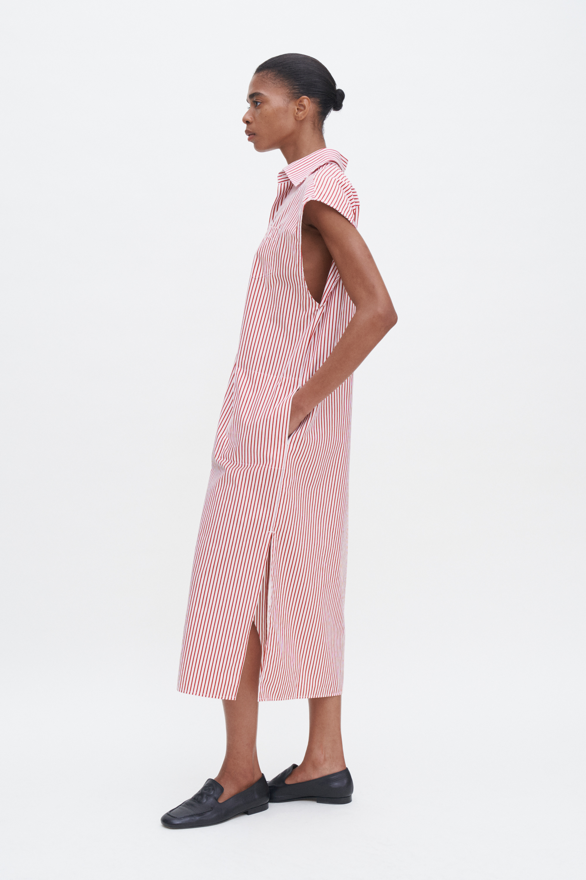 Filippa K Cotton Poplin Shirt Dress In White