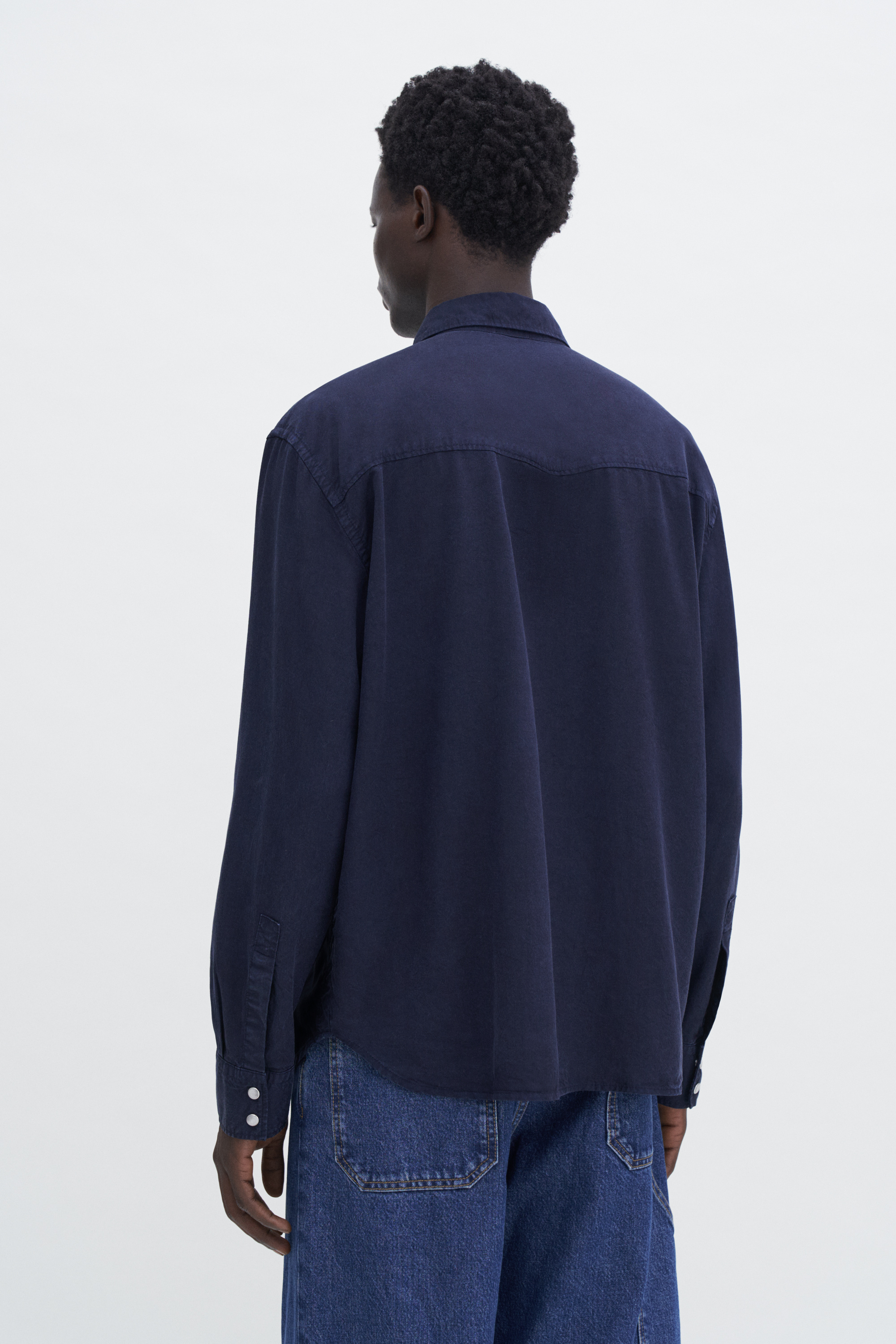 Filippa K Lyocell Shirt In Blue