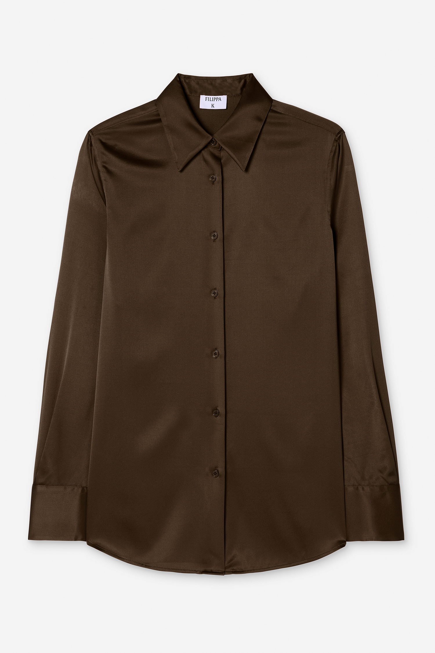 Filippa K Silk Shirt In Brown