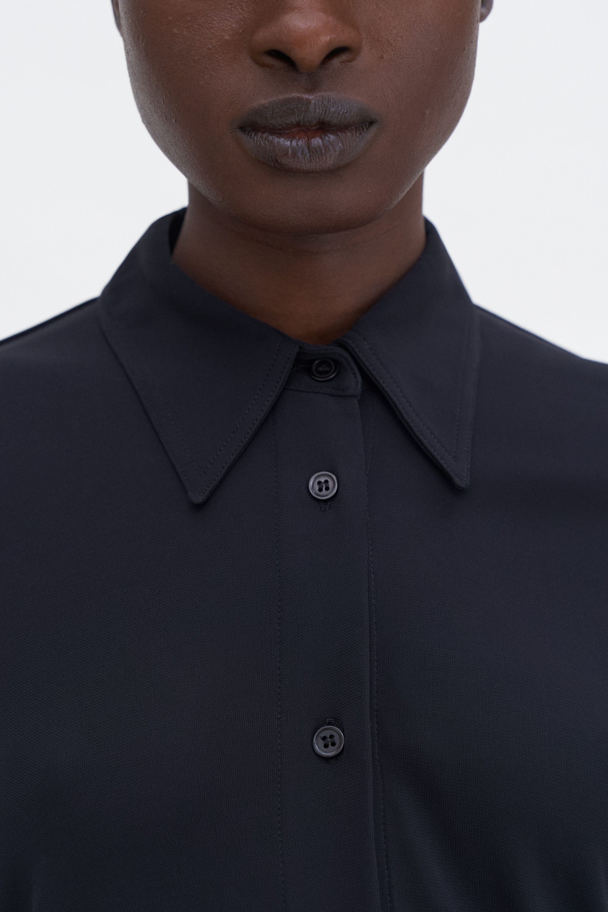 Shop Filippa K Fluid Jersey Shirt In Black