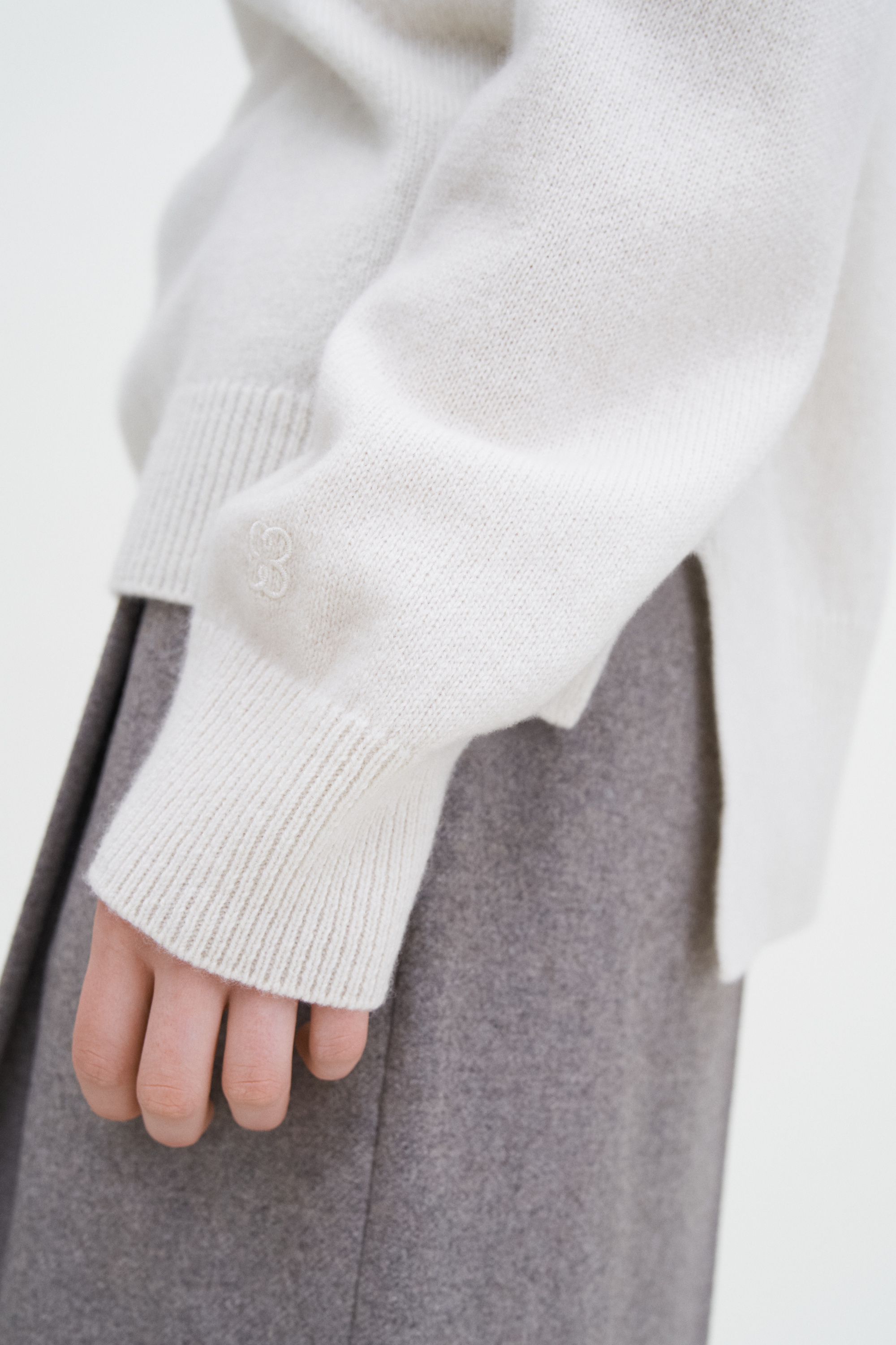 Filippa K Relaxed Roll-neck Jumper In White