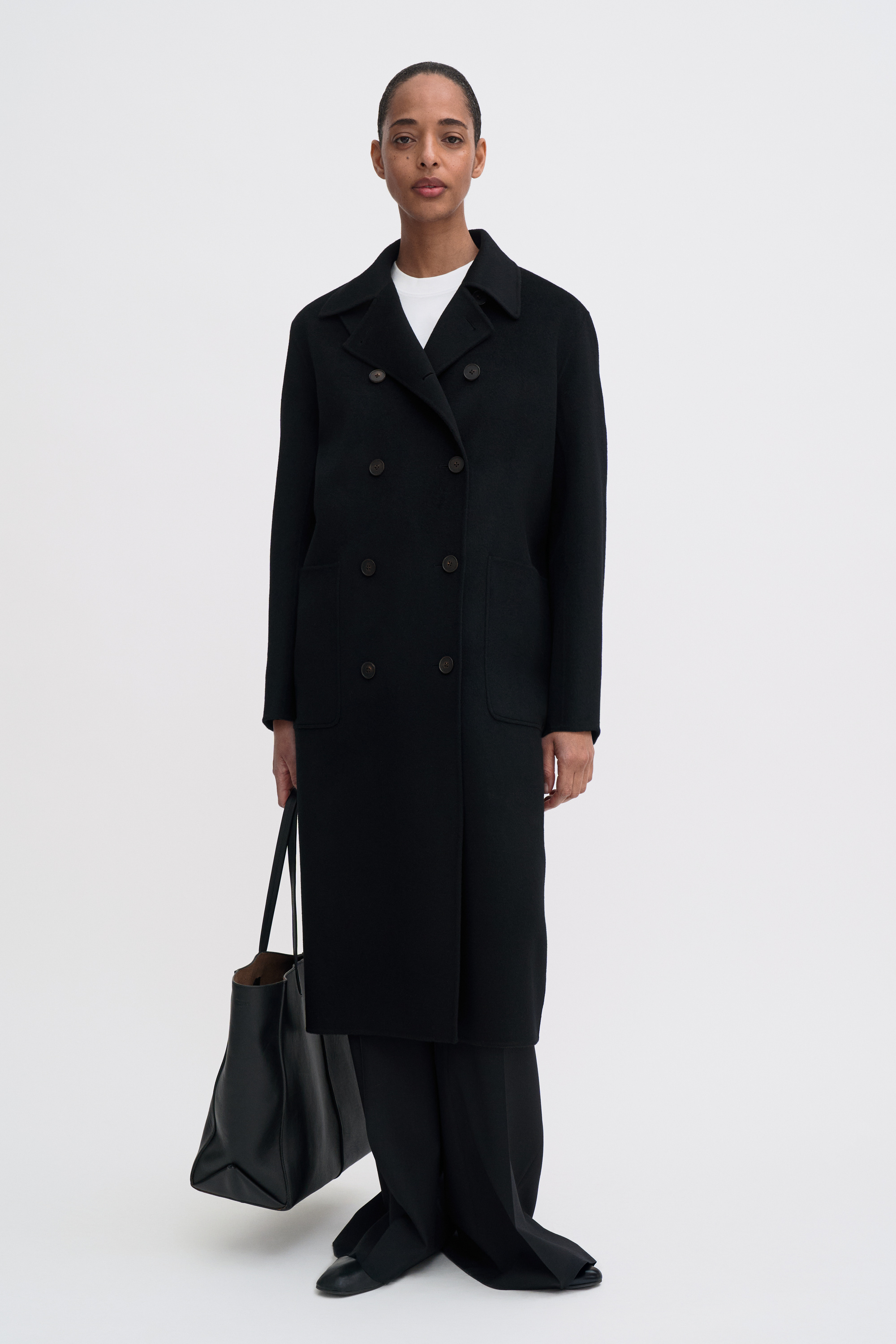 Filippa K Amelia Doublé Coat In Black