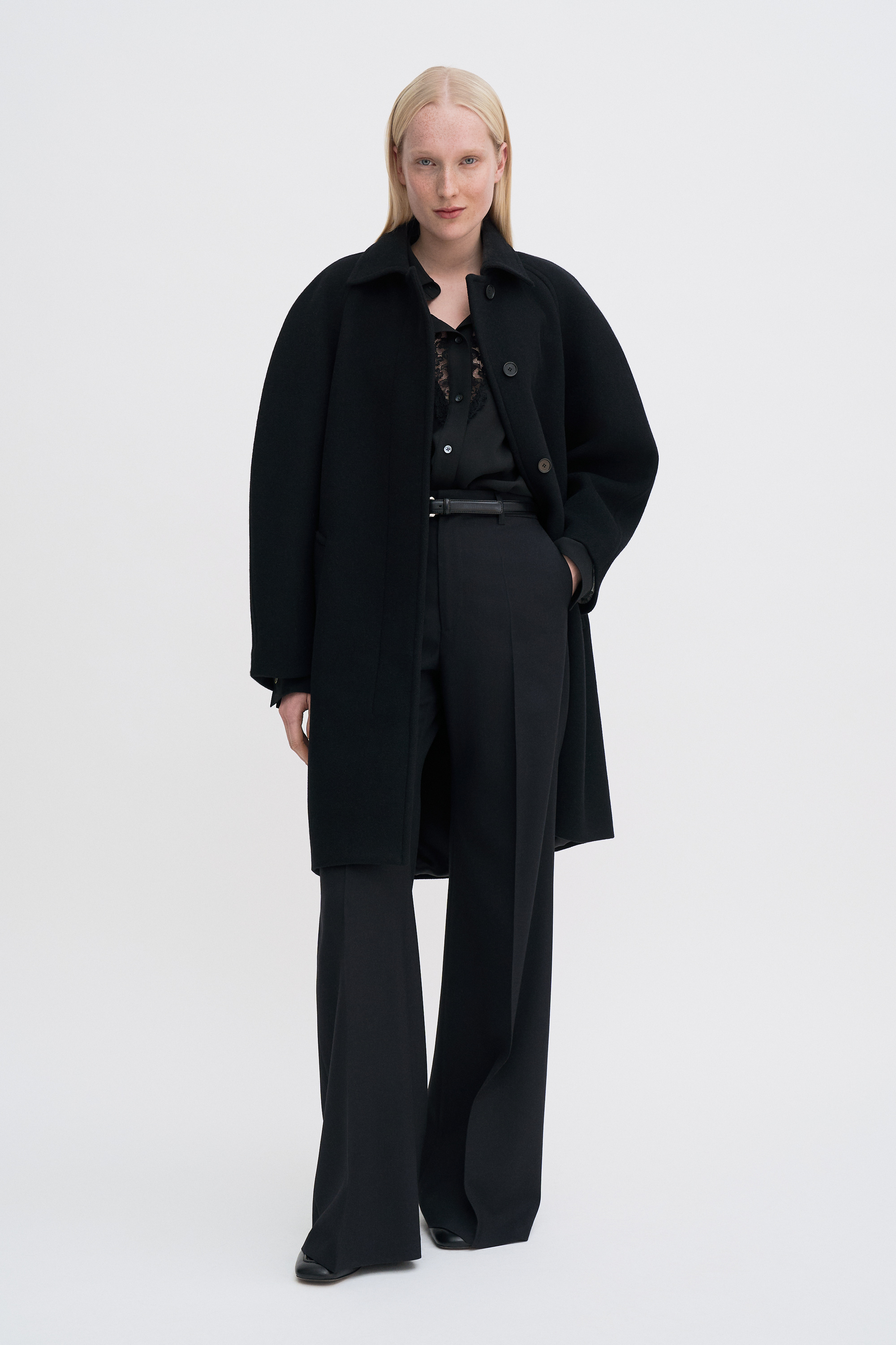 Filippa K Cocoon Coat In Black