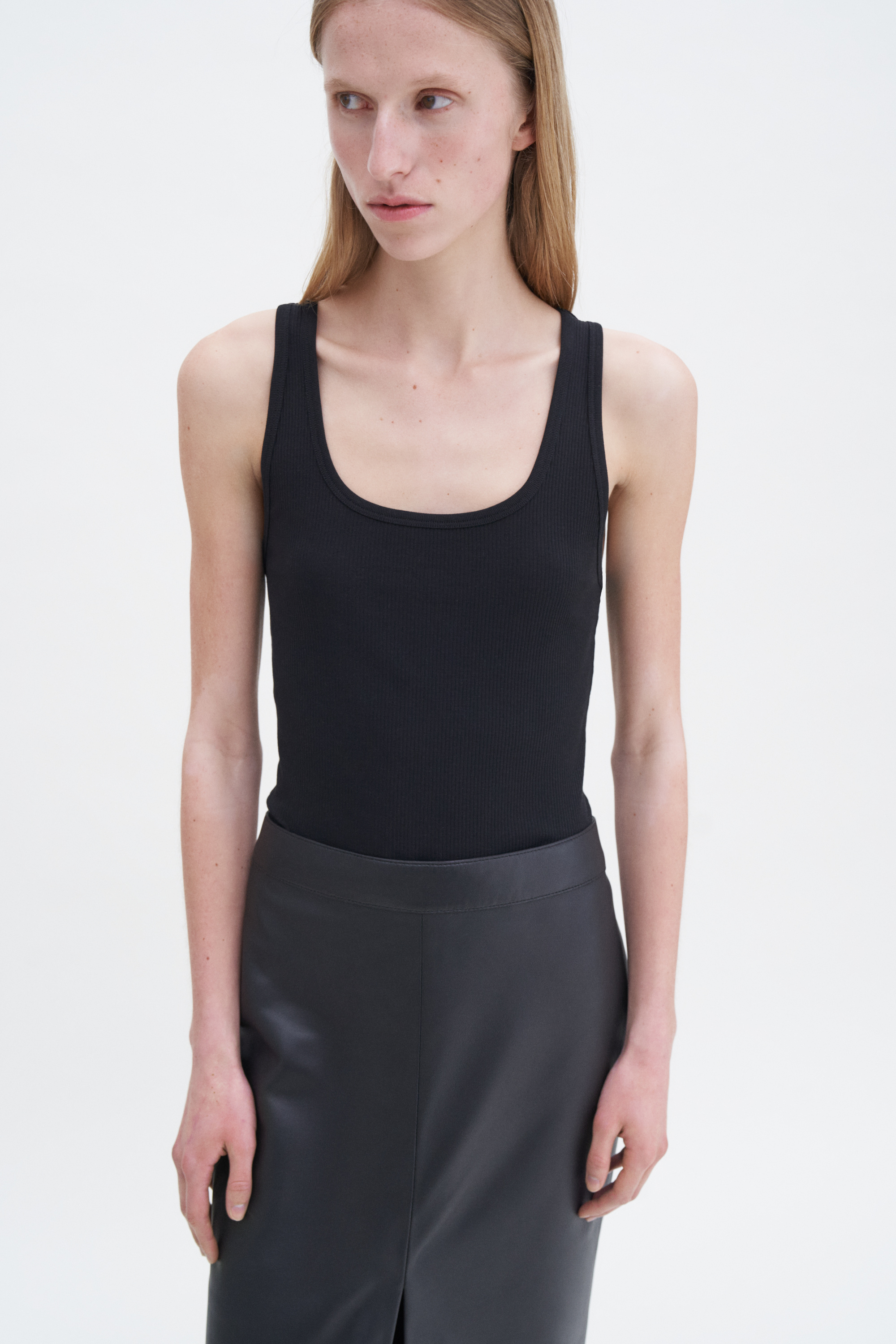 Filippa K Leather Pencil Skirt In Black