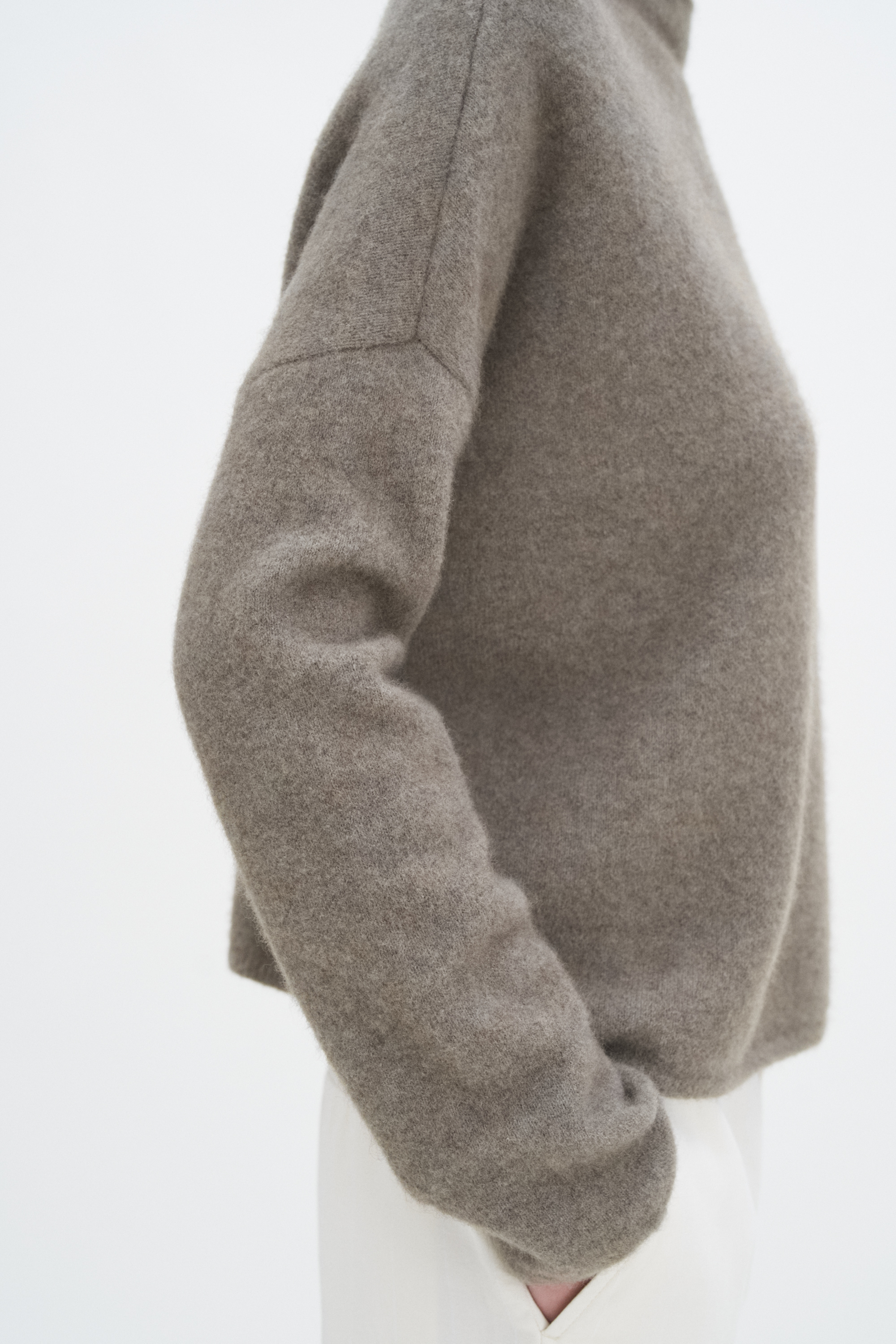 Filippa K Mika Yak Funnelneck Sweater In Grey