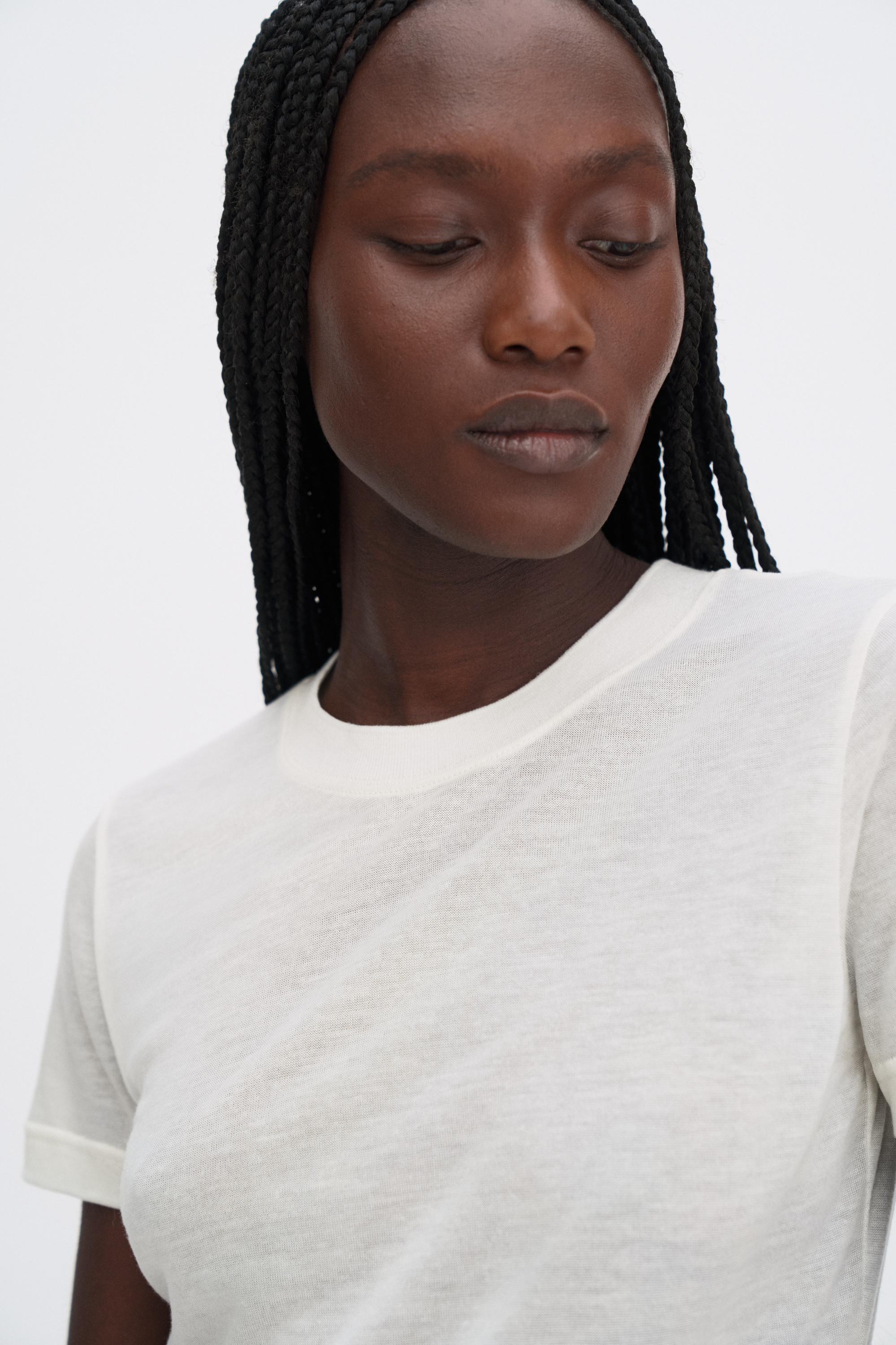 Filippa K Lyocell Cashmere Tee In White