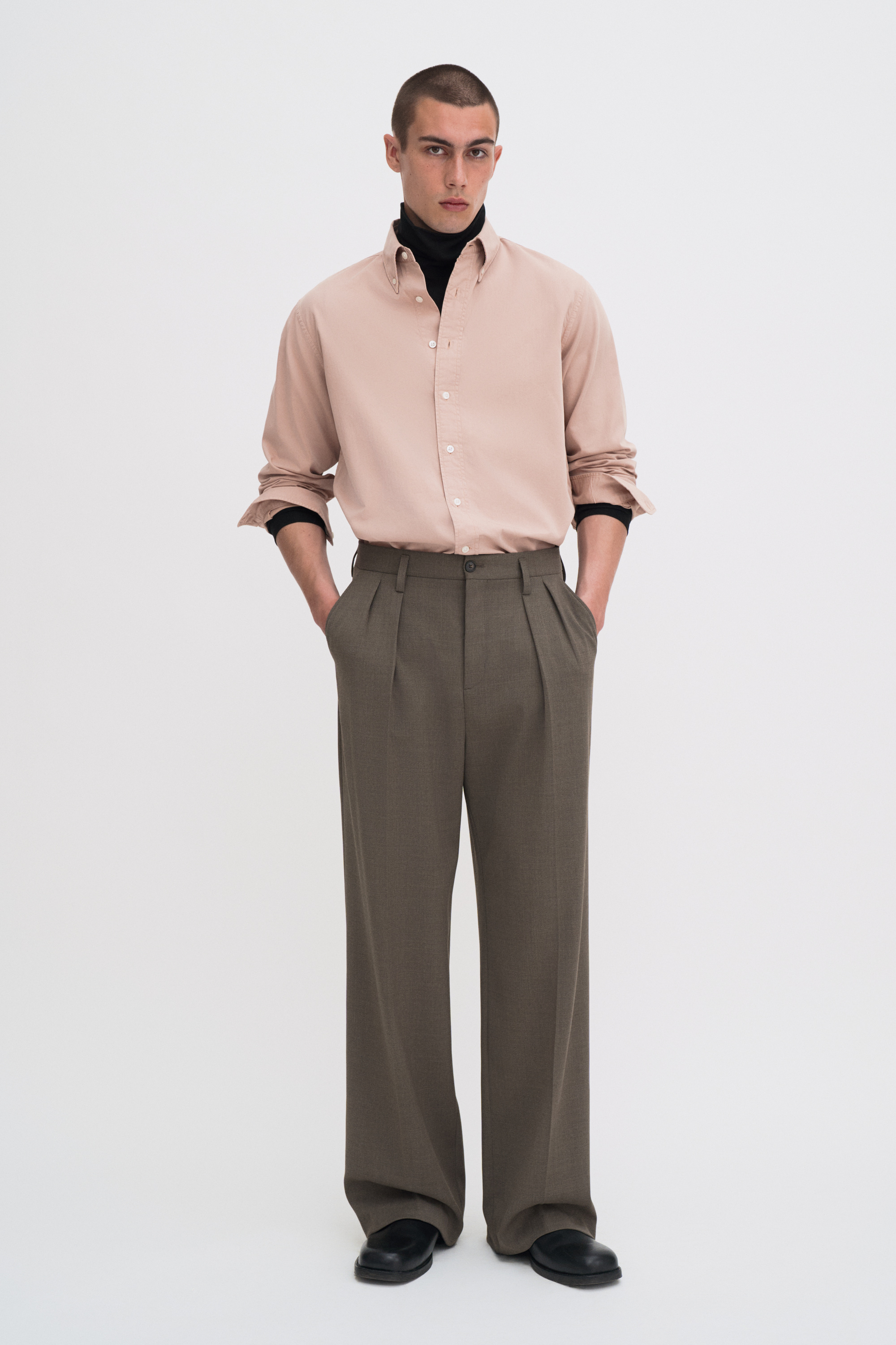 Filippa K Tailored Button Down Shirt In Brown