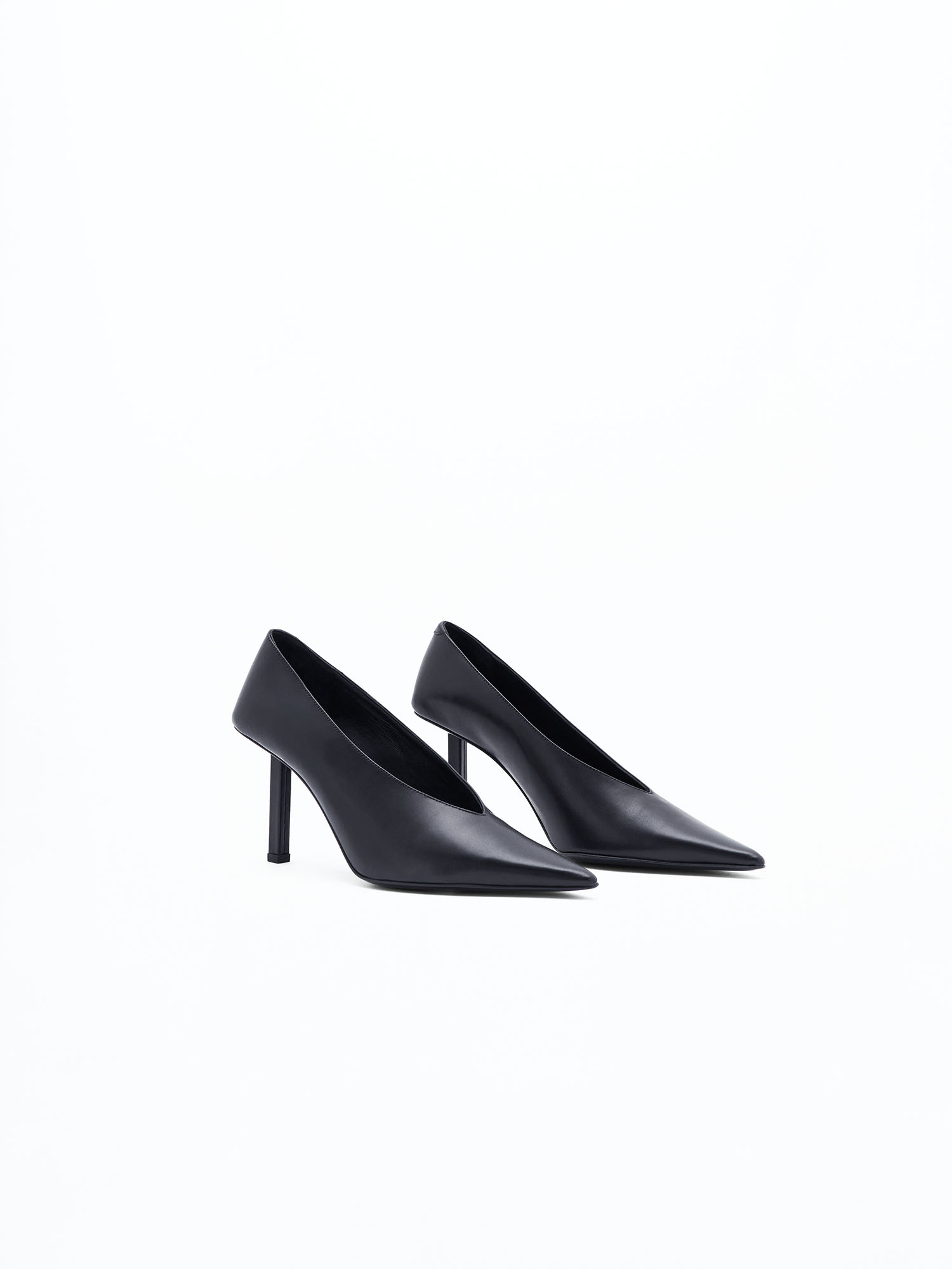 Shop Filippa K Pointy High Pumps In Black