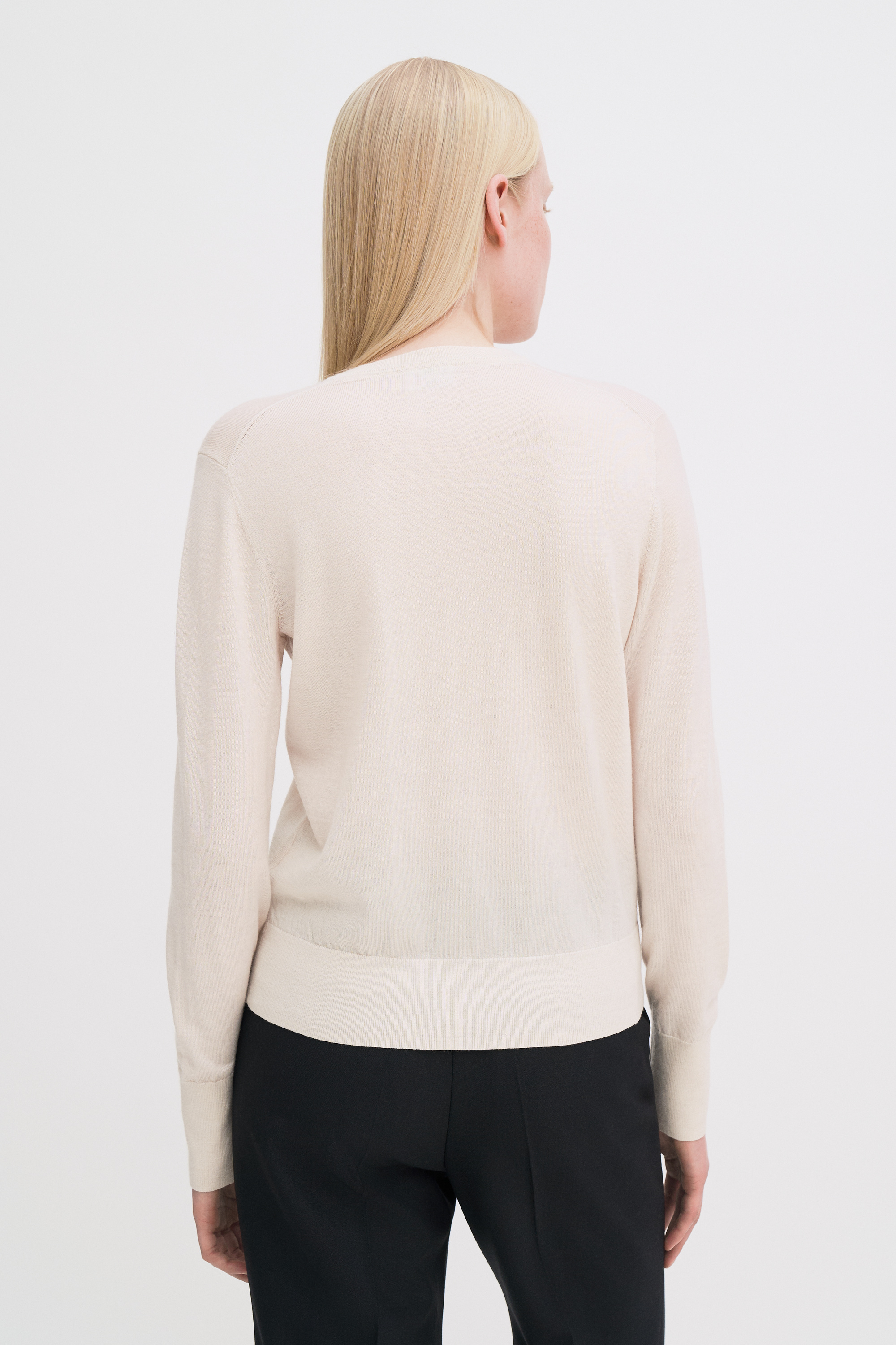 Filippa K Merino Short Cardigan In White