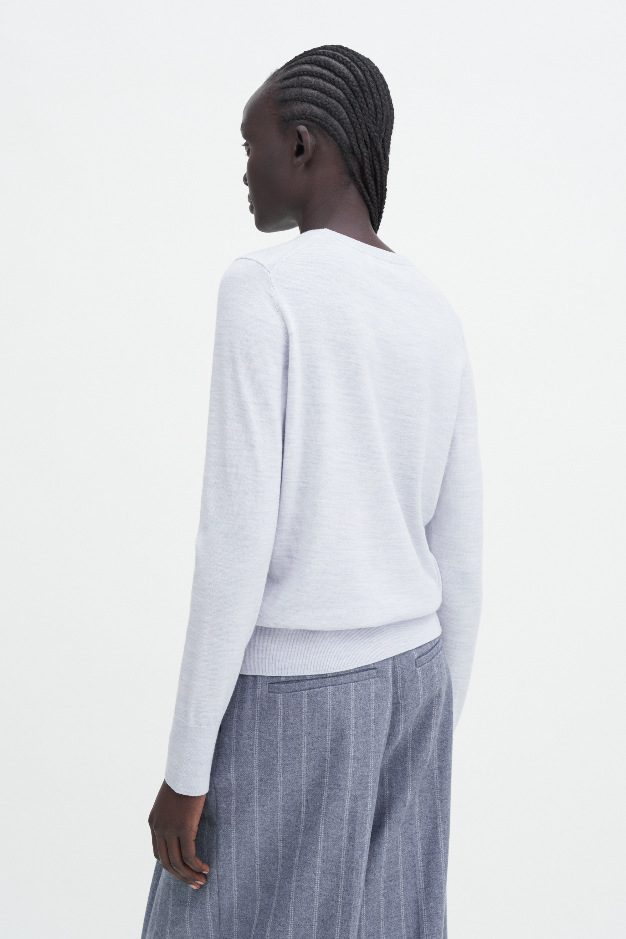 Shop Filippa K Merino R-neck Sweater In Blue