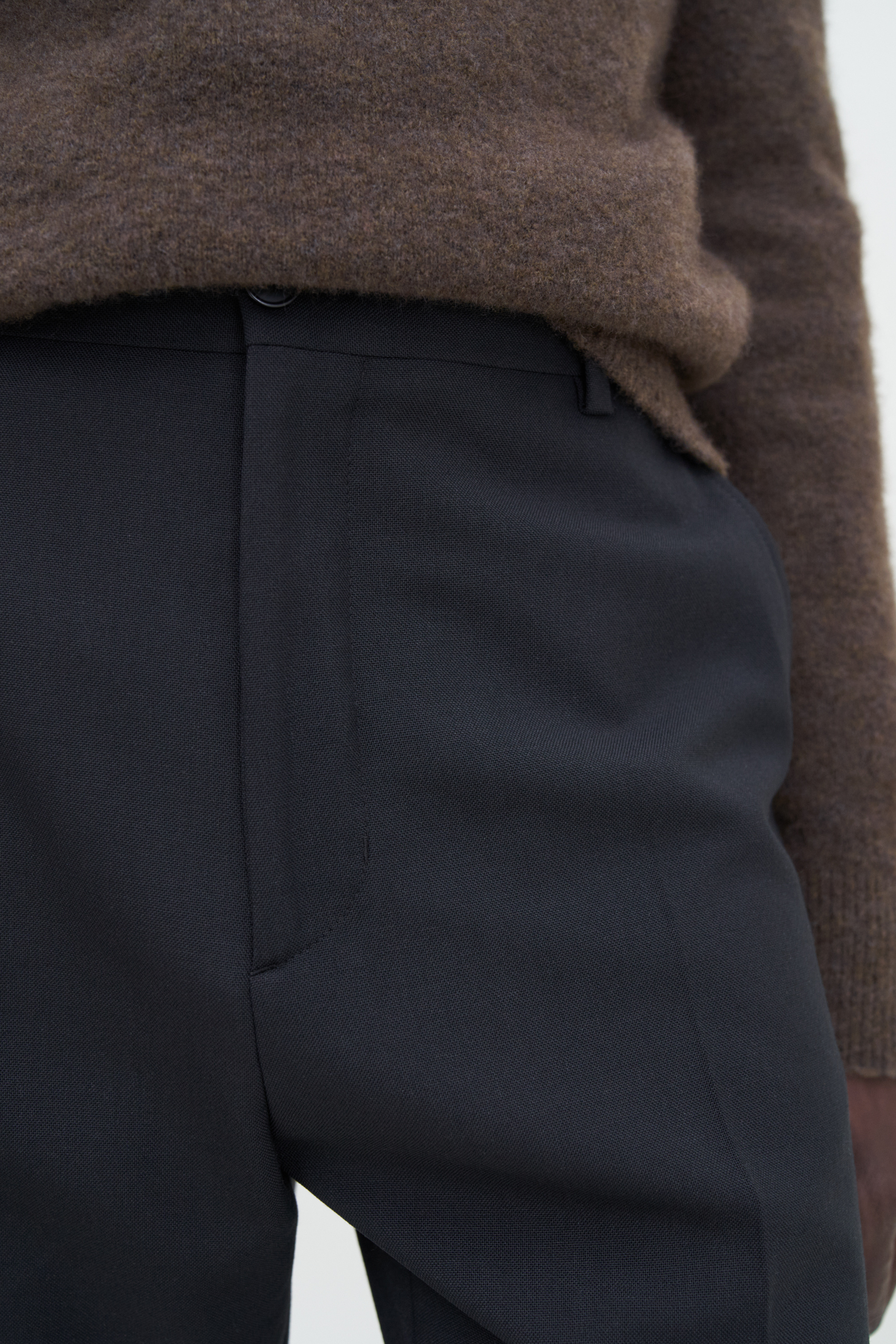 Filippa K Tapered Tailored Trousers In Black